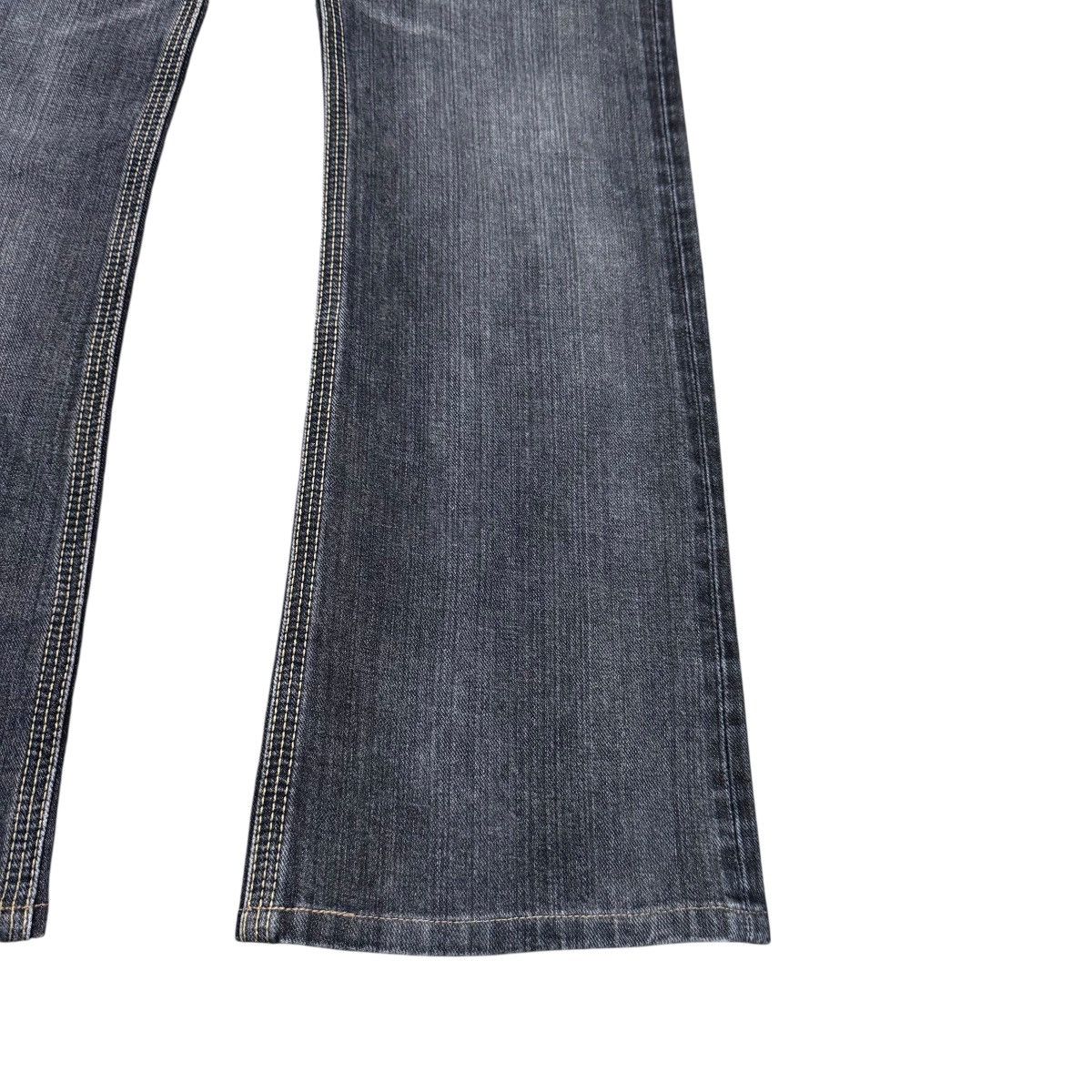 Edwin Vintage Edwin 401XVS Faded Black Denim Flare Jeans Size US 30 / EU 46 - 7 Thumbnail