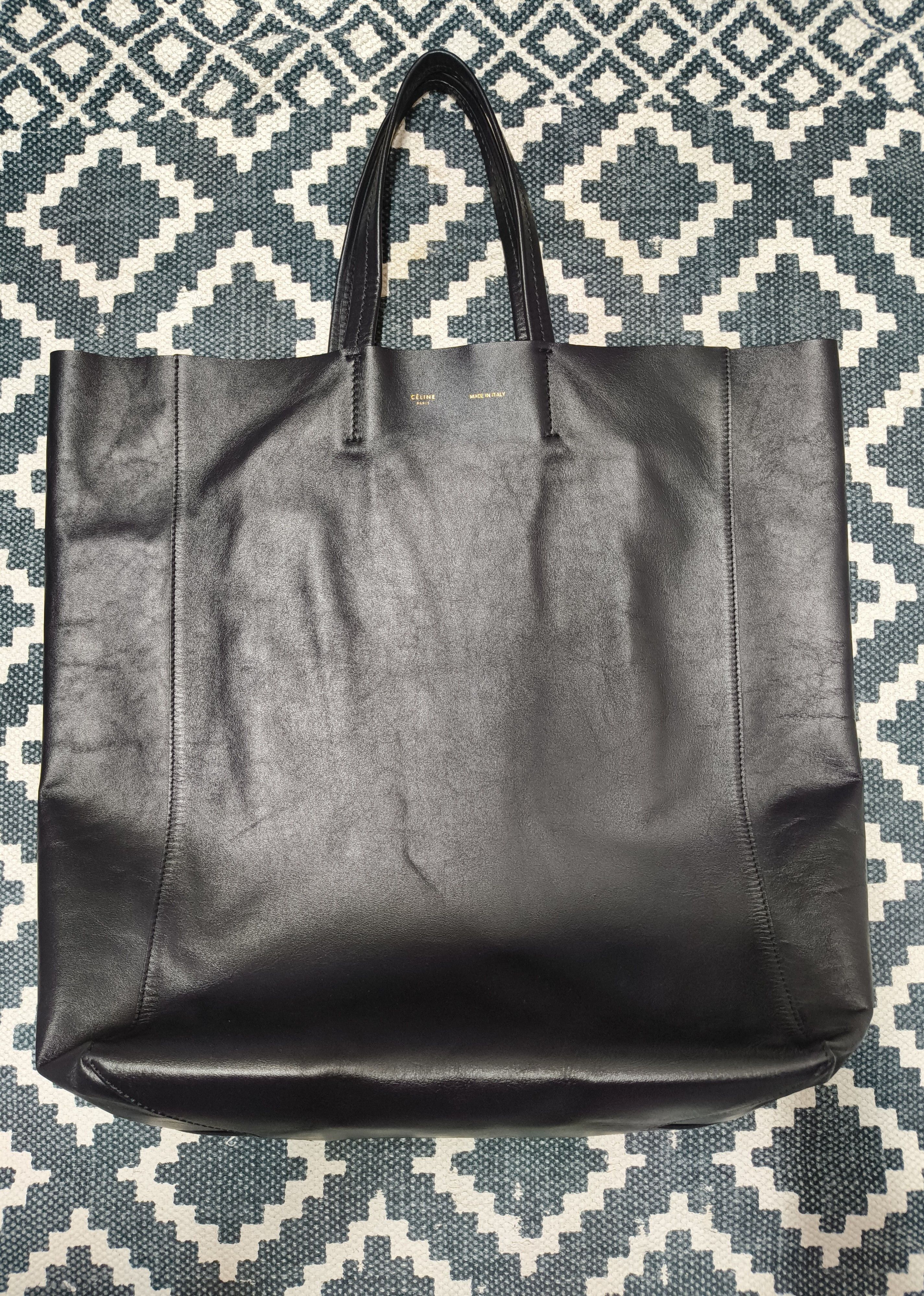 Cabas medium tote navy blue