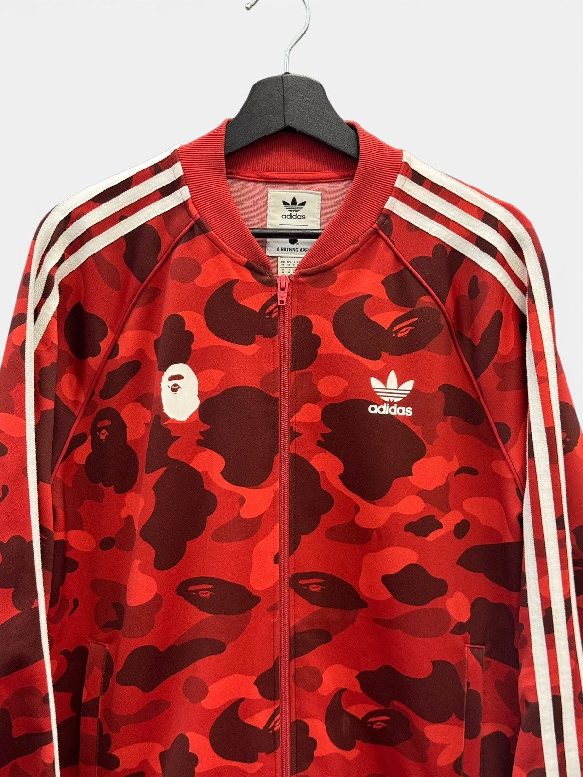 Adidas × Bape Adidas Bape Red Track Jacket Size US M / EU 48-50 / 2 - 2 Thumbnail