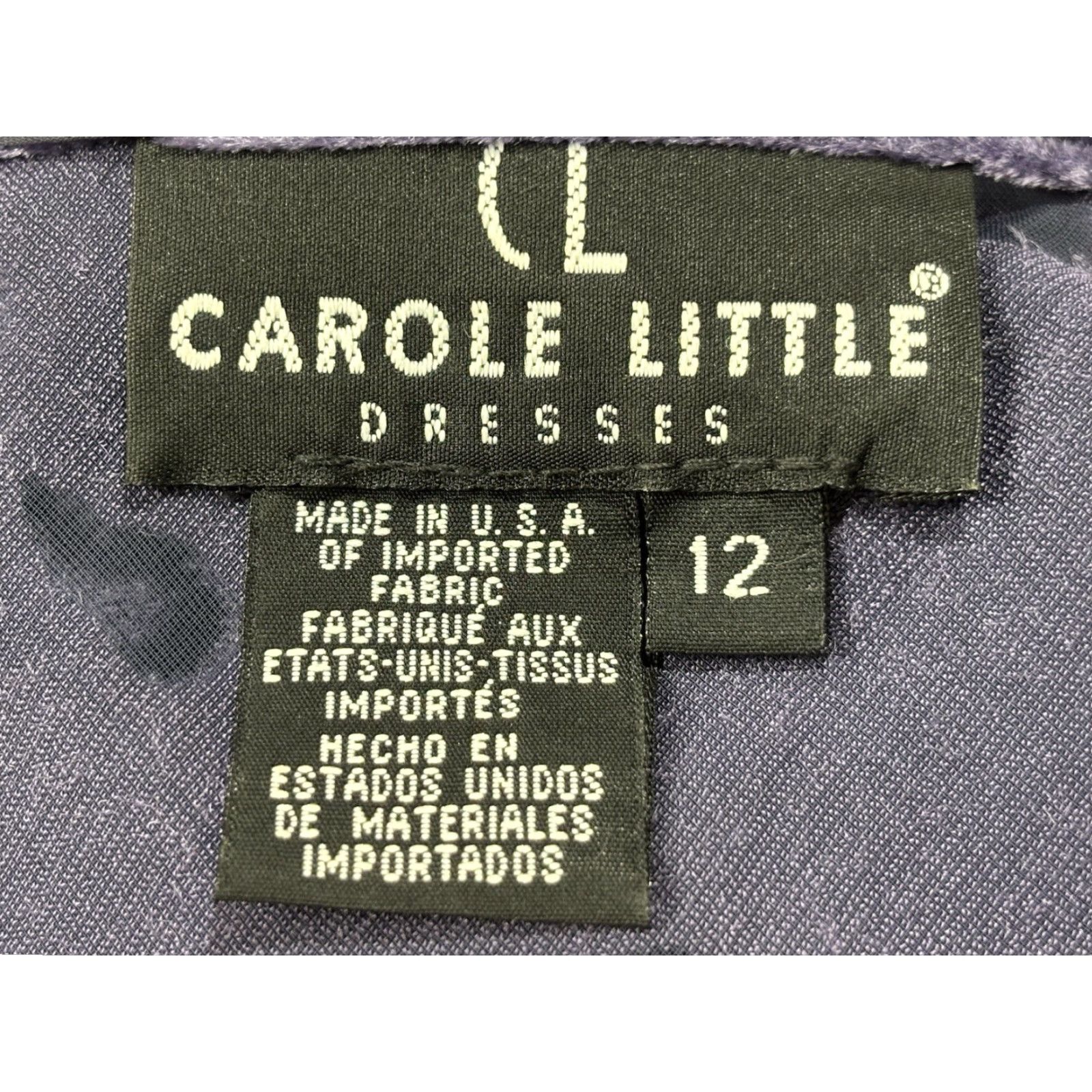 Vintage VINTAGE Carole Little Velvet Burnout Maxi Dress Women's 12 Purple Goth Y2K Made in USA Womens Size XL / US 12-14 / IT 48-50 - 7 Thumbnail