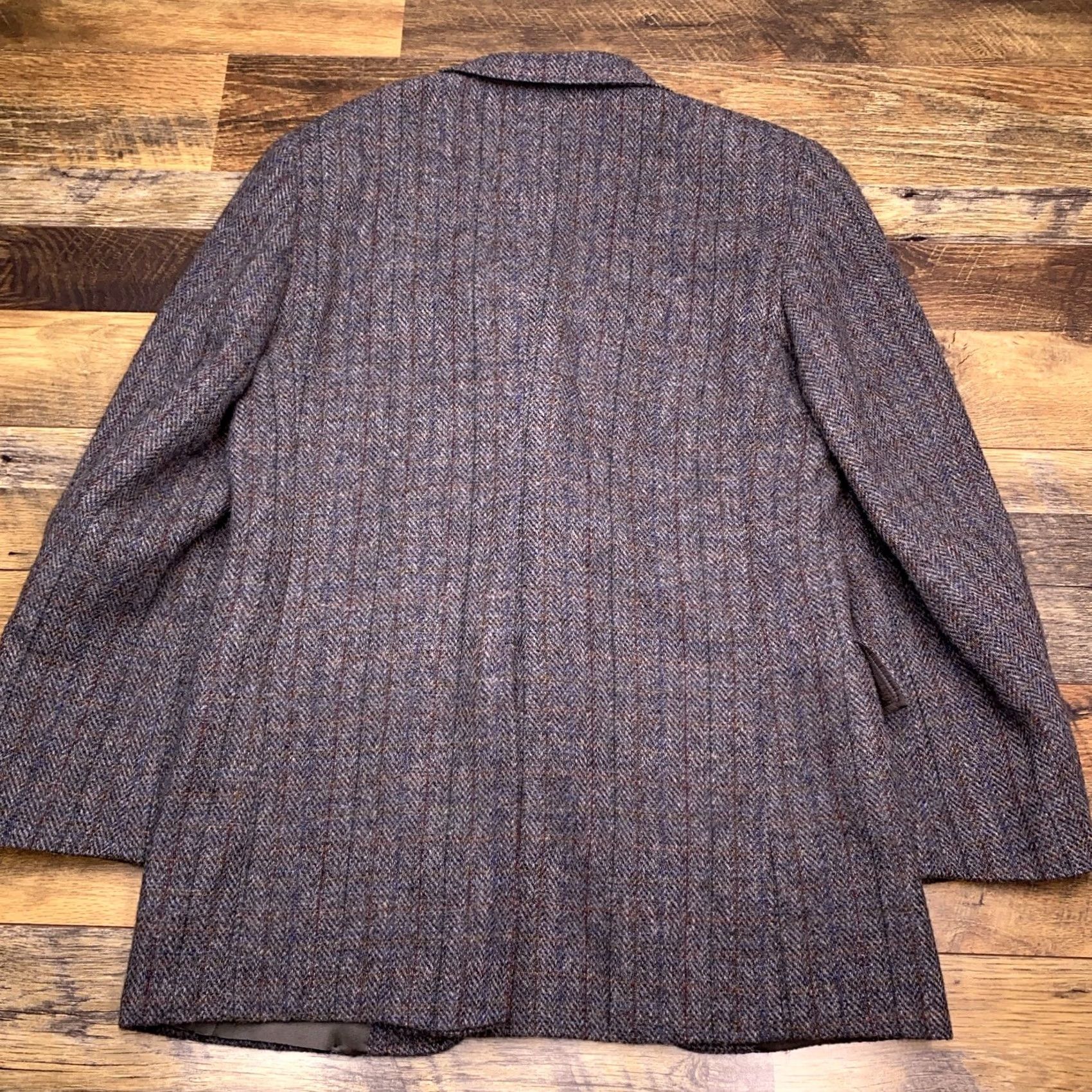 Vintage VINTAGE Kuppenheimer Blazer Sport Coat Wool Gray Herringbone Tweed 40R Notch Lapel Single-Breasted Four-Button Jacket Mens Regular Chest 40 Size 40R - 2 Thumbnail
