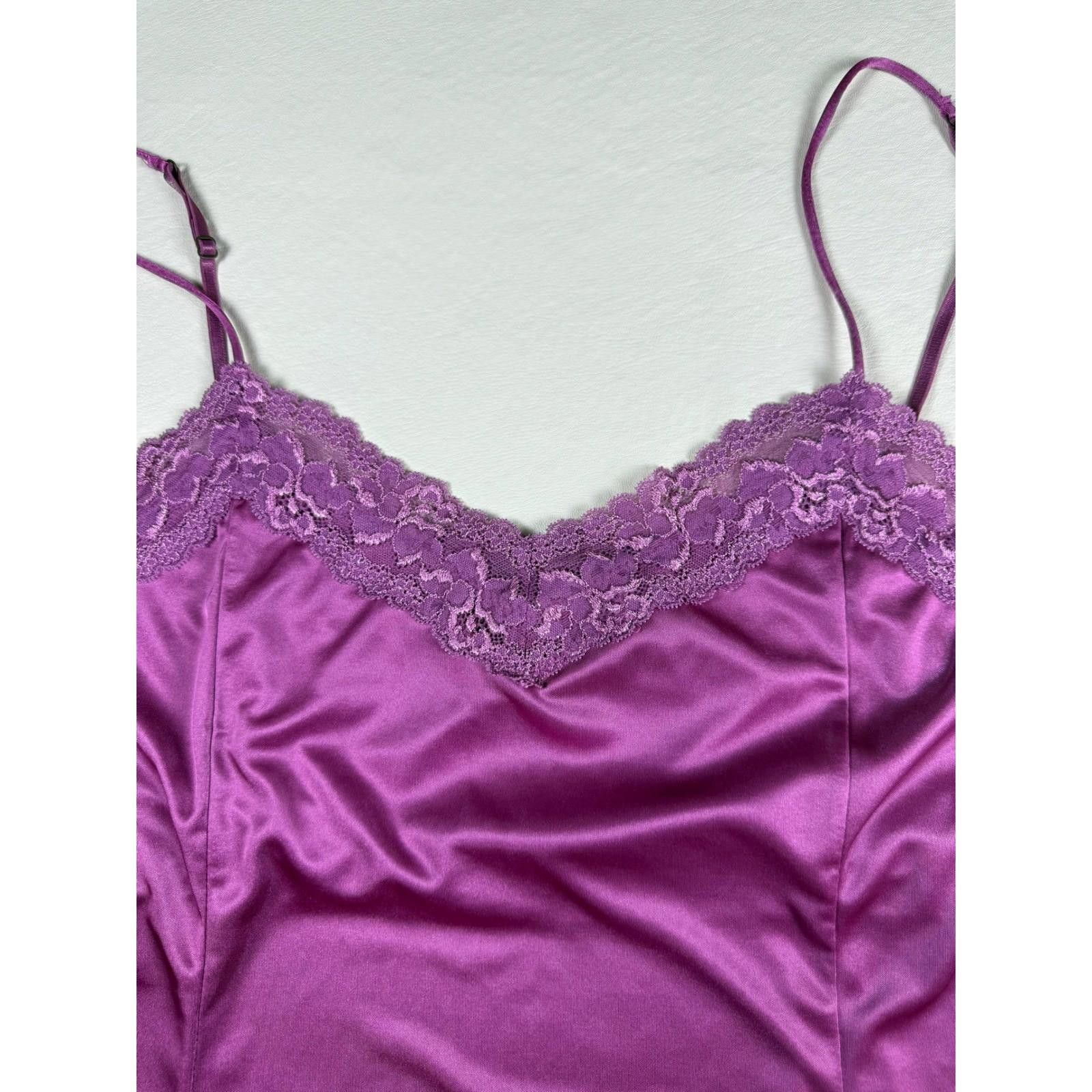 Worthington Worthington Purple Satin Lace Trim Camisole Top XL Y2K Fairy Size ONE SIZE - 3 Thumbnail