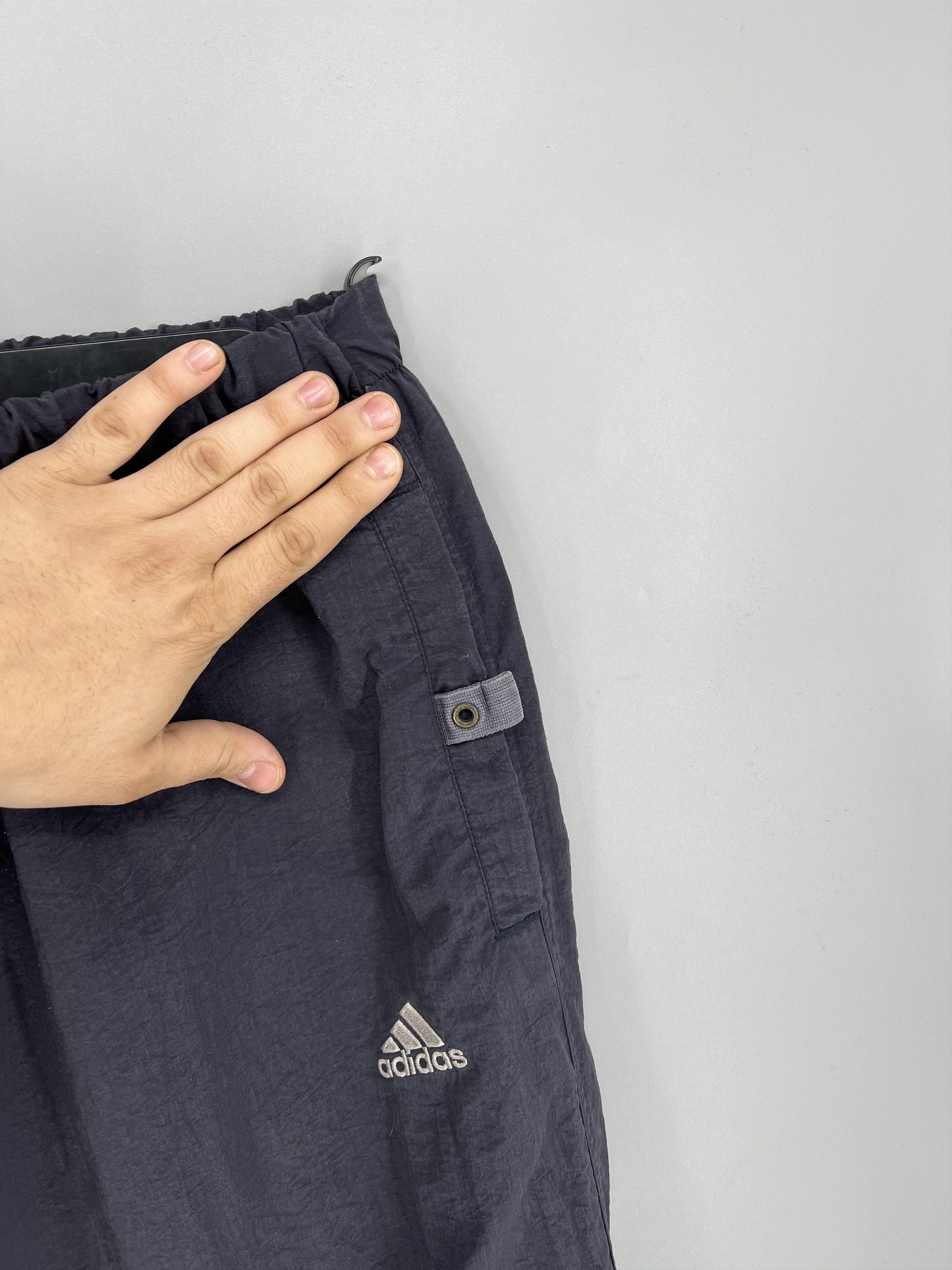 Adidas Vintage 90s Adidas Nylon Track Pants / Drill Pants Baggy Fit Size US 32 / EU 48 - 6 Thumbnail