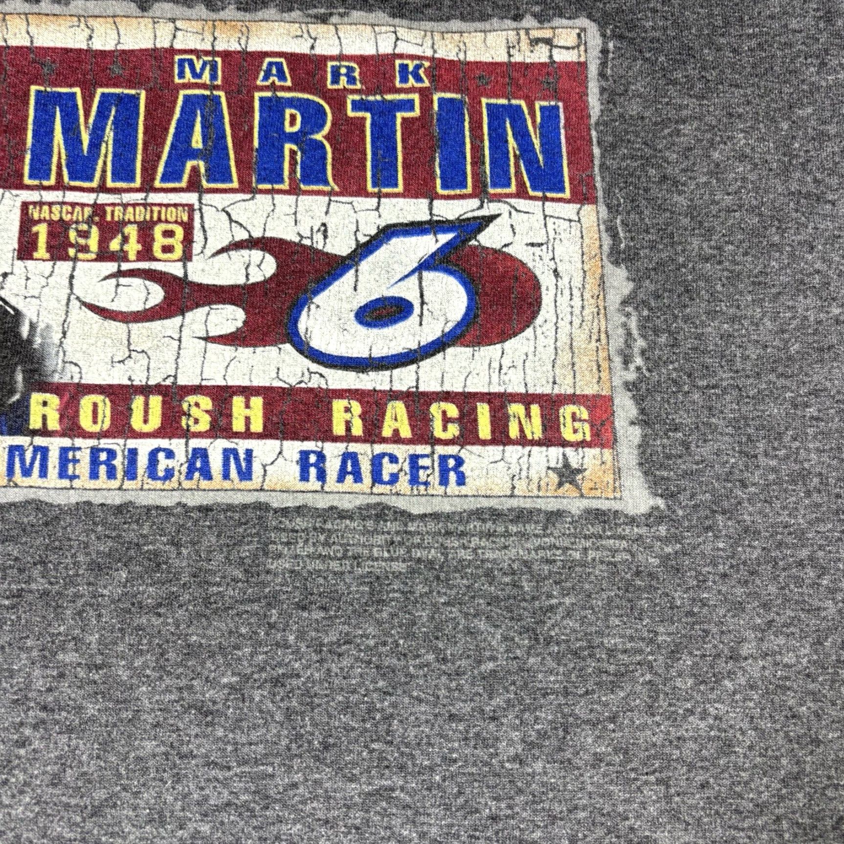 Chase Authentics VINTAGE Mark Martin Nascar T Shirt Chase Authentics Adult 2XL Gray 90s Cars Mens Shirt Size US XXL / EU 58 / 5 - 7 Thumbnail