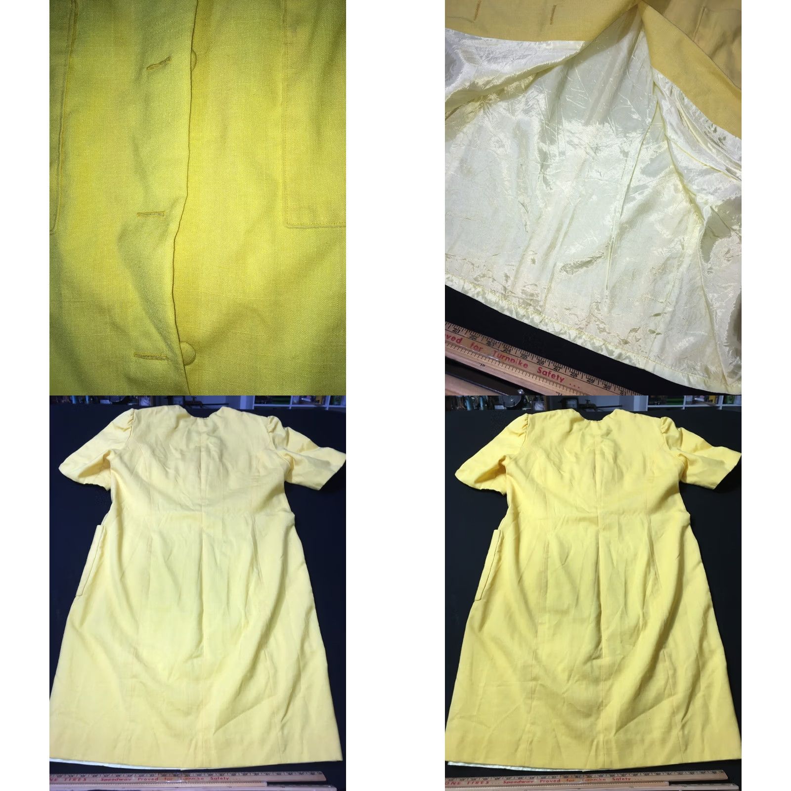 Vintage VTG Especially For You coat Dress yellow gold extra Large Womens Size XL / US 12-14 / IT 48-50 - 8 Thumbnail