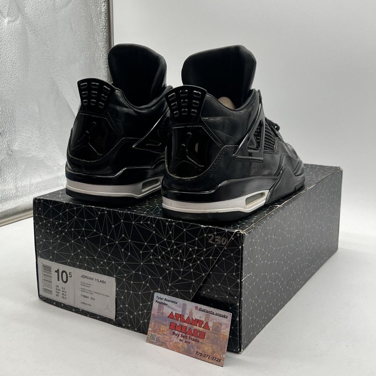 Jordan Brand Air Jordan 4 11lab4 black Size US 10.5 / EU 43-44 - 5 Thumbnail