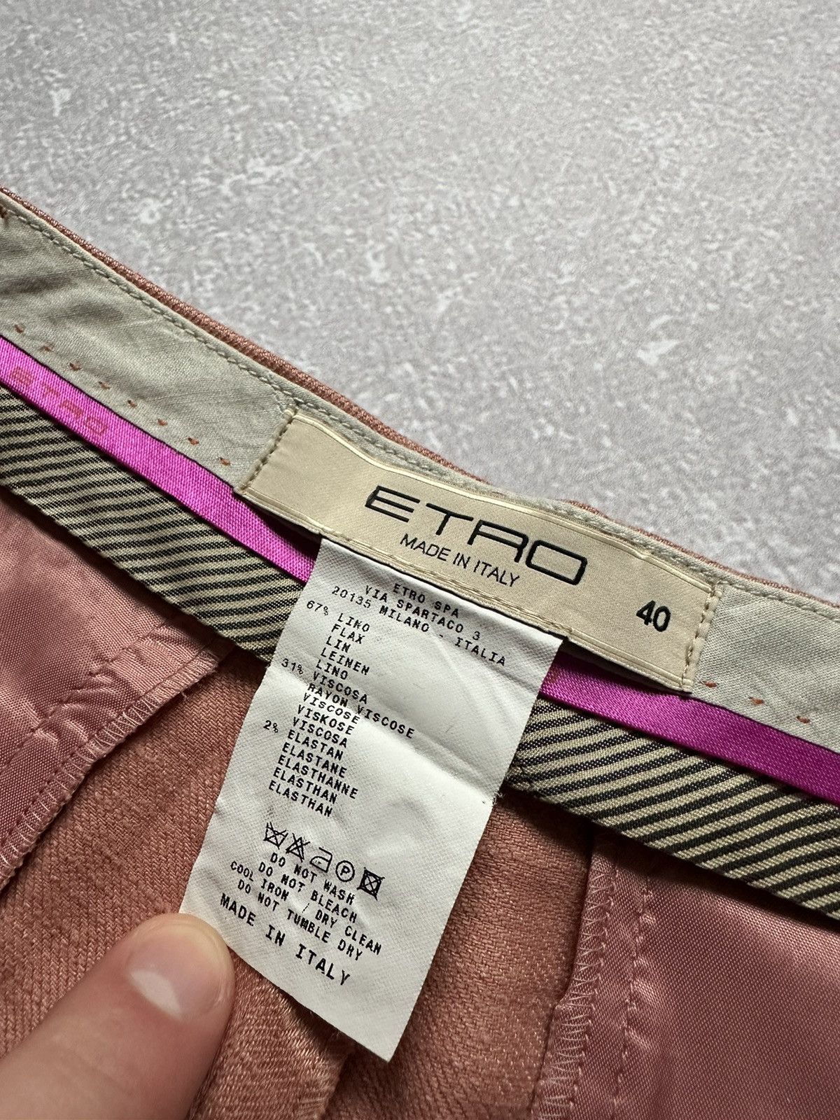 Etro Pants Etro 40 made in Italy Milano Lino Size 27" / US 4 / IT 40 - 4 Thumbnail