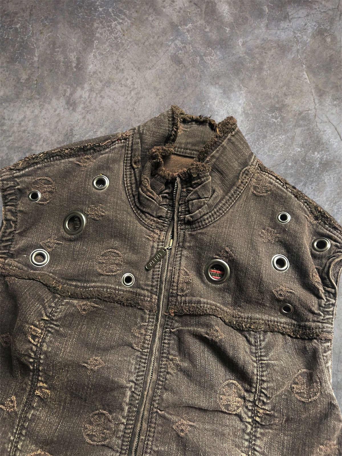 Rick Owens Japanese archive denim eyelet vest Size S / US 4 / IT 40 - 2 Thumbnail