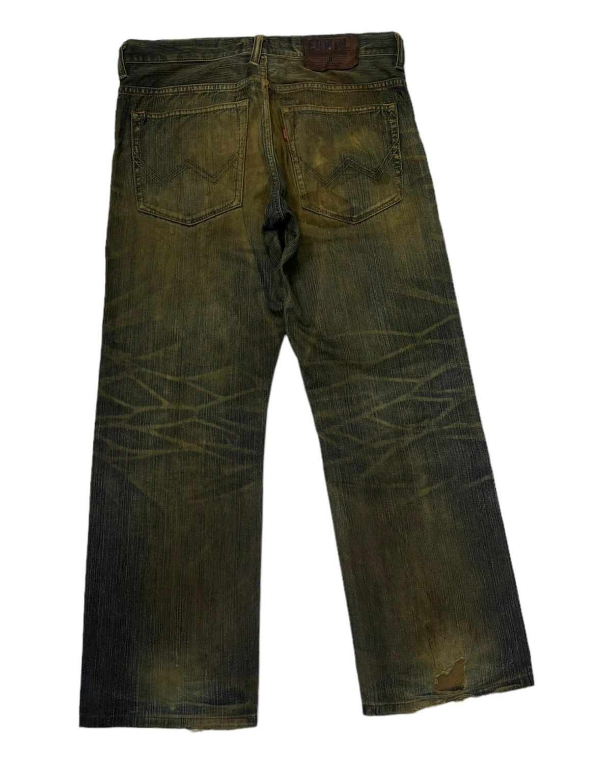 Edwin EDWIN RUSTY MUD WASH BAGGY DISTRESS DENIM JEANS Size US 34 / EU 50 - 4 Thumbnail