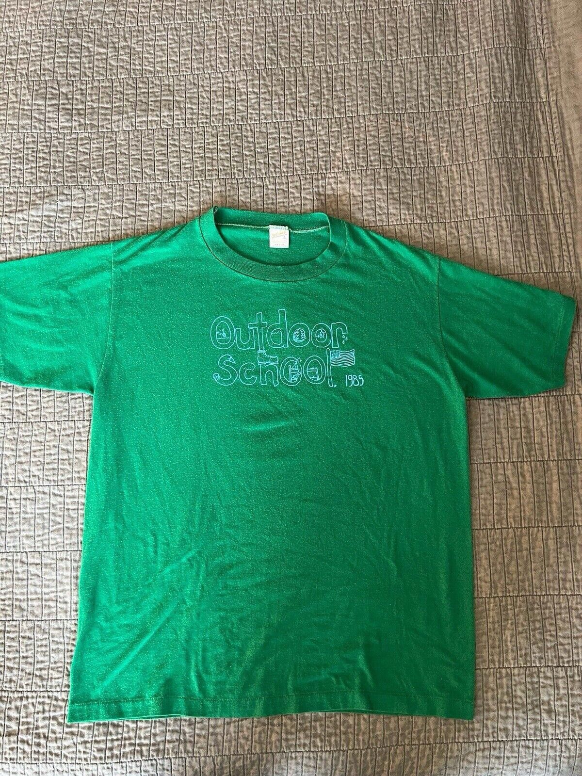 Designer Sportswear Single Stitch Outdoor School 1985 Green Sz L Size US L / EU 52-54 / 3 - 1 Thumbnail