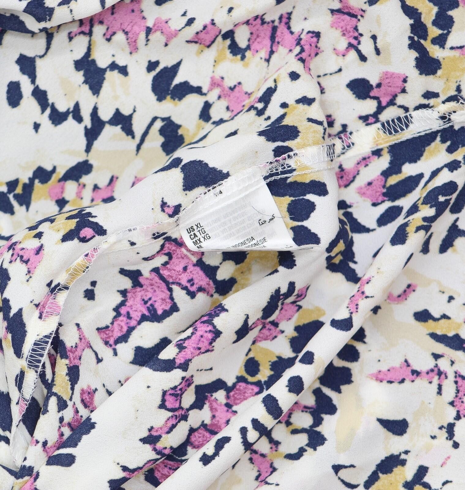 Other Nwt Jm Collection Printed Pleat Back Blouse Pink Multi Xl Size XL / US 12-14 / IT 48-50 - 6 Thumbnail
