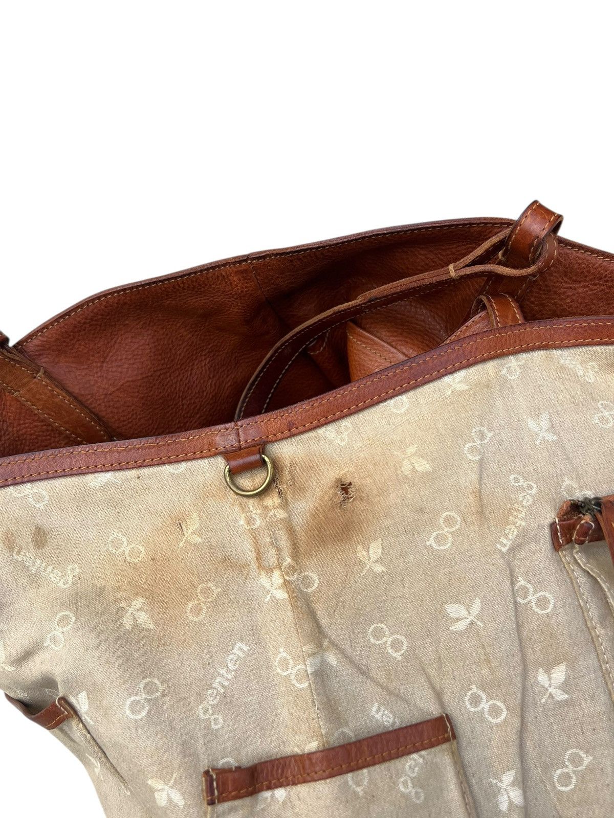 Leather Genten Japan Patina Leather Multi Pocket Tote Bag Size ONE SIZE - 23 Thumbnail