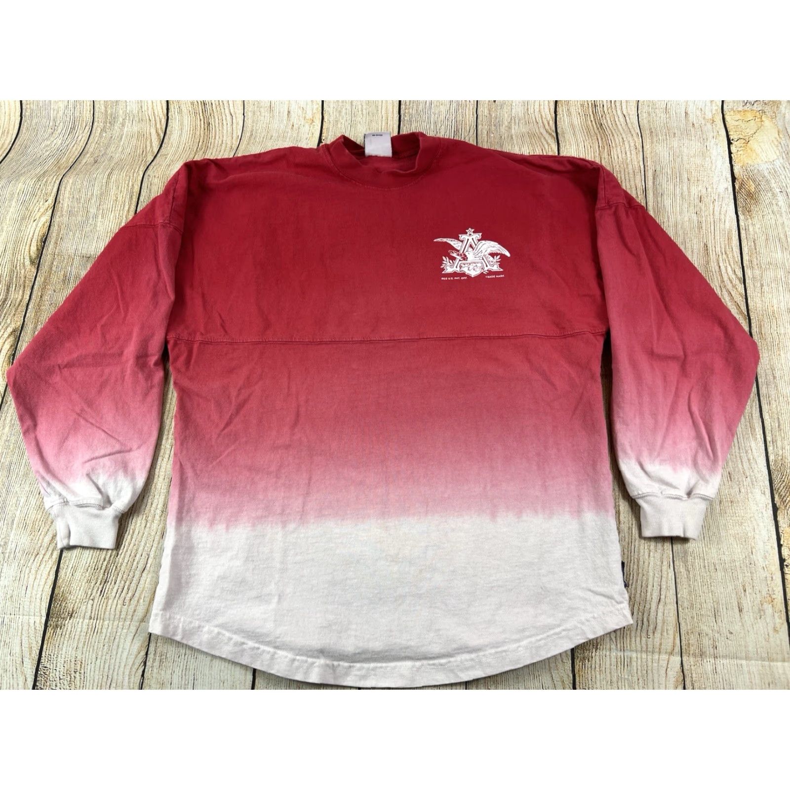 ESPIRIT Budweiser Spirit Jersey Red Shirt Small Woman Jersey T-Shirt Crew Neck Pullover Long Sleeve Print Casual Beer Spirit Size S / US 4 / IT 40 - 2 Thumbnail
