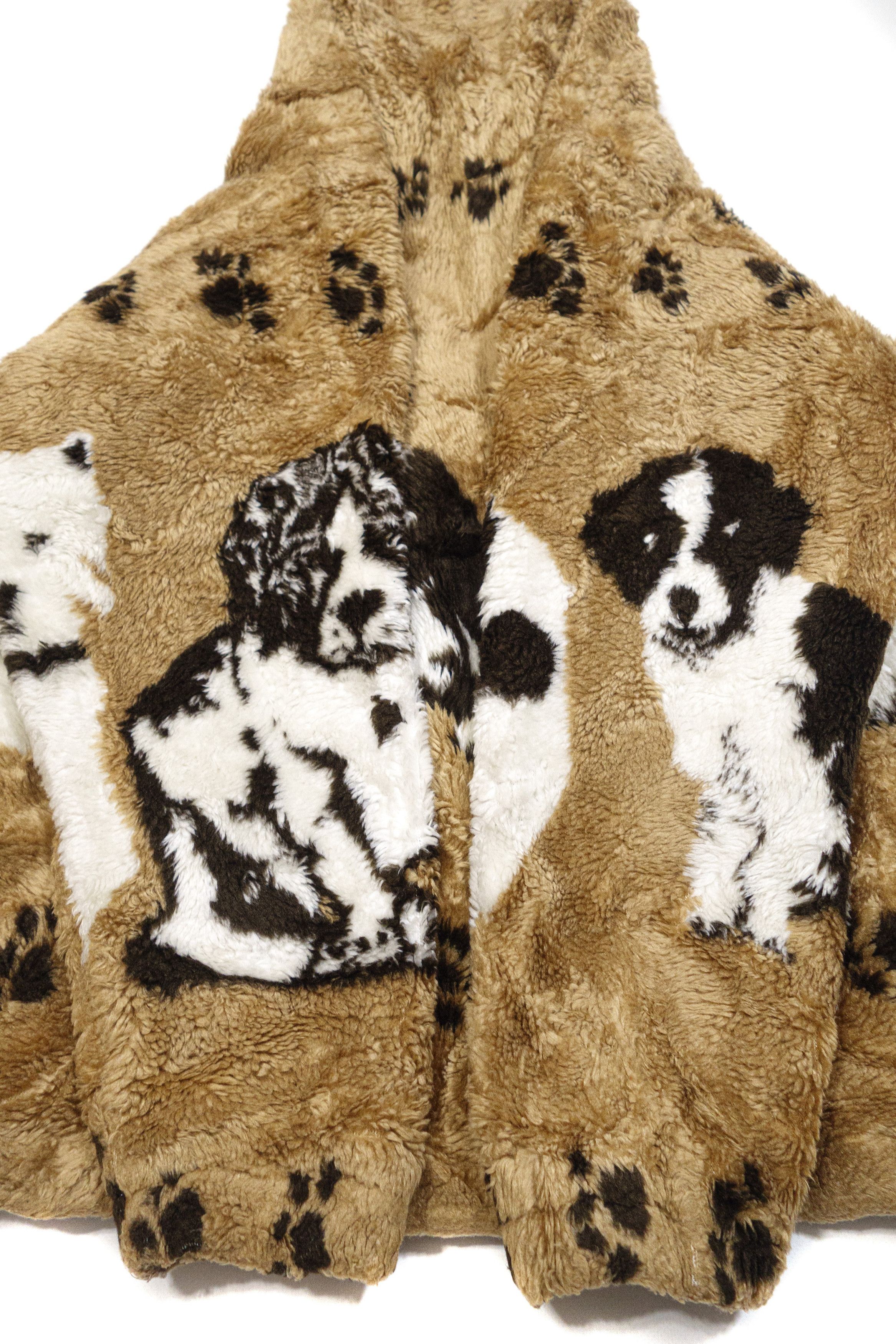 Vintage 90S Puppies All Over Y2K Fleece Sherpa Size US L / EU 52-54 / 3 - 6 Thumbnail