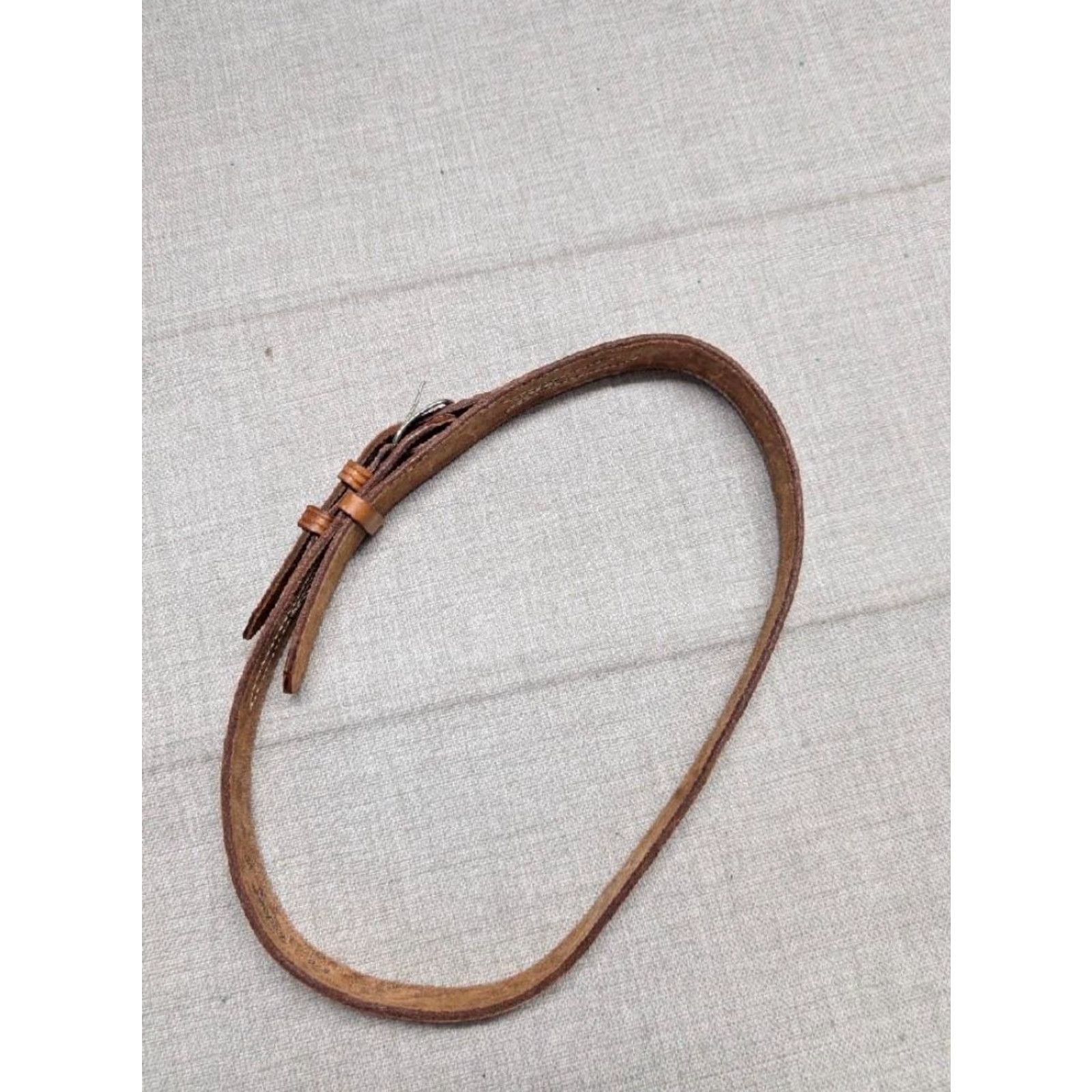 Vintage VINTAGE Looper ranger belt 34 brown floral western belt Cowhide leather Mens 34 Brown floral Ranger Western buckle snaps Size 34 - 4 Thumbnail