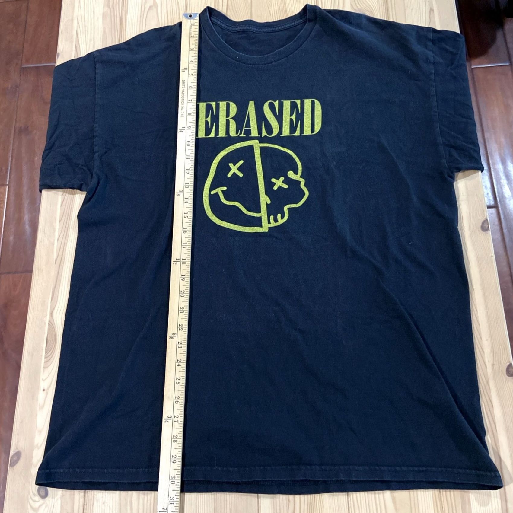 Erased Project Erased Project Black T Shirt Crewneck Nirvana 2XL Mens Shirt Short Sleeve Crew Neck Black 2XL Size US XXL / EU 58 / 5 - 4 Thumbnail