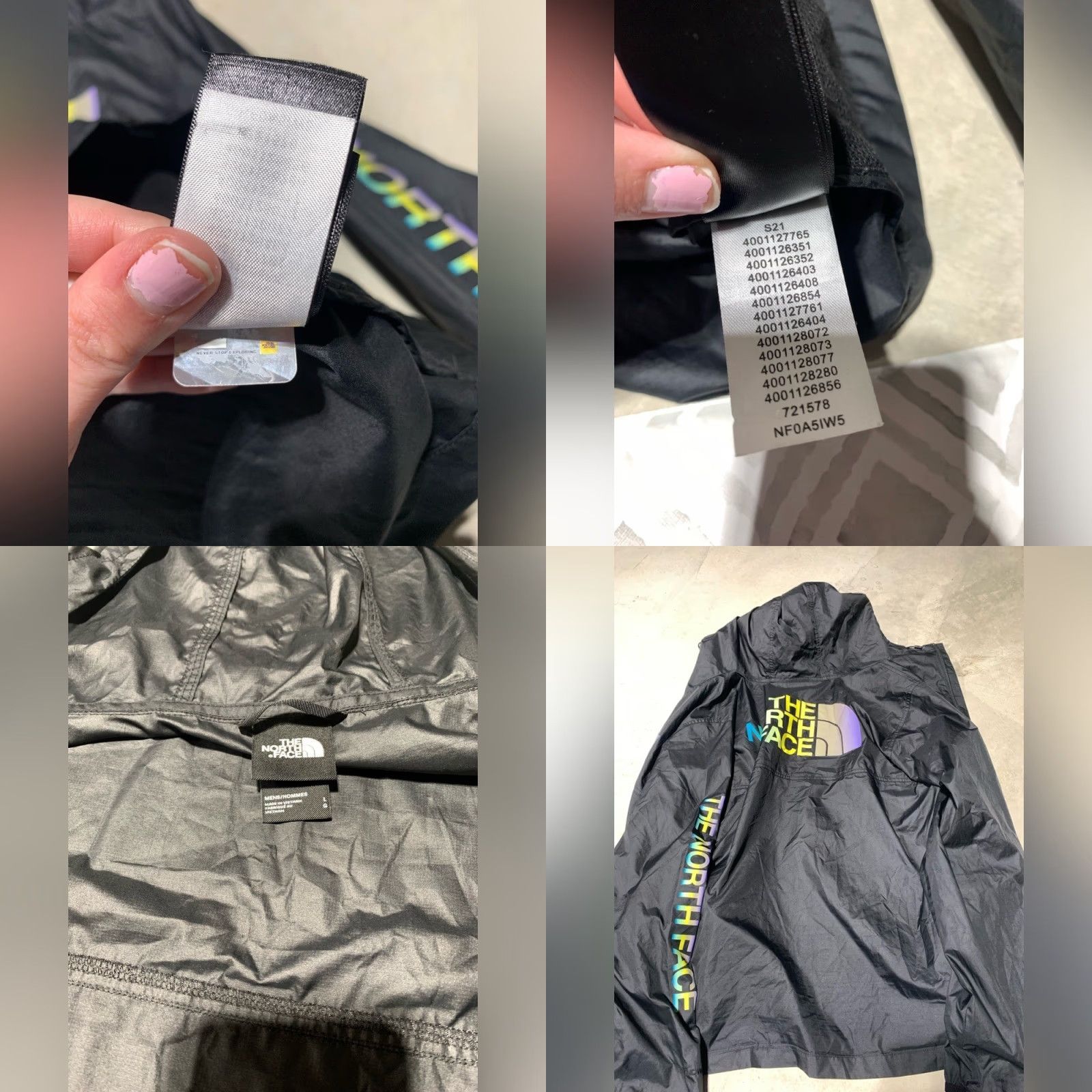 The North Face The North Face Windwall Windbreaker Jacket Black Logo Multicolor Logo Nylon L Unisex Adults Regular Size L Mens Womens? Size US L / EU 52-54 / 3 - 8 Thumbnail
