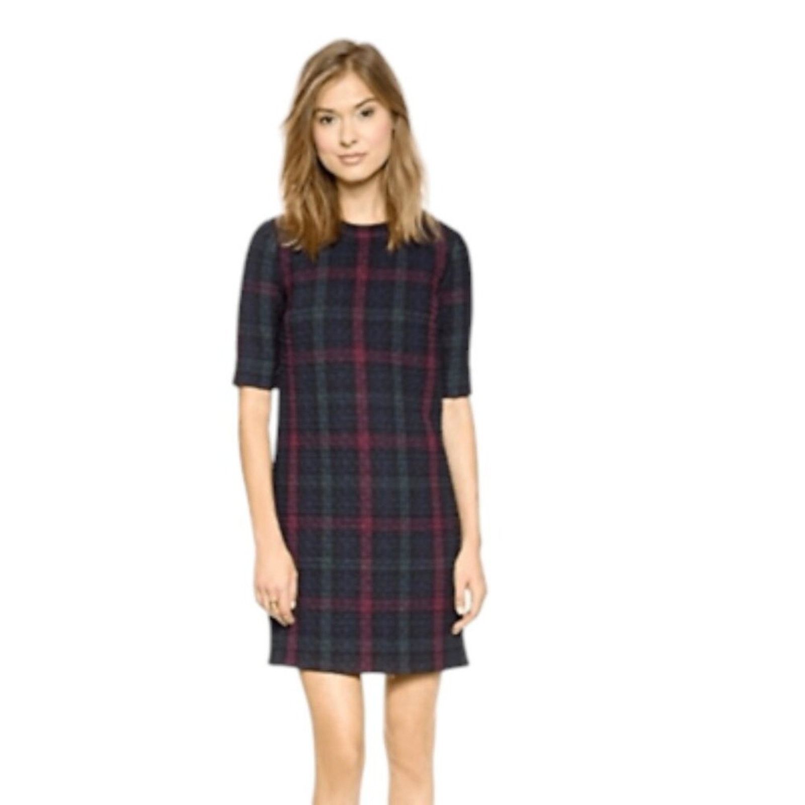 Elizabeth & James Claremont Quilted Plaid Dress XS $398 MSRP