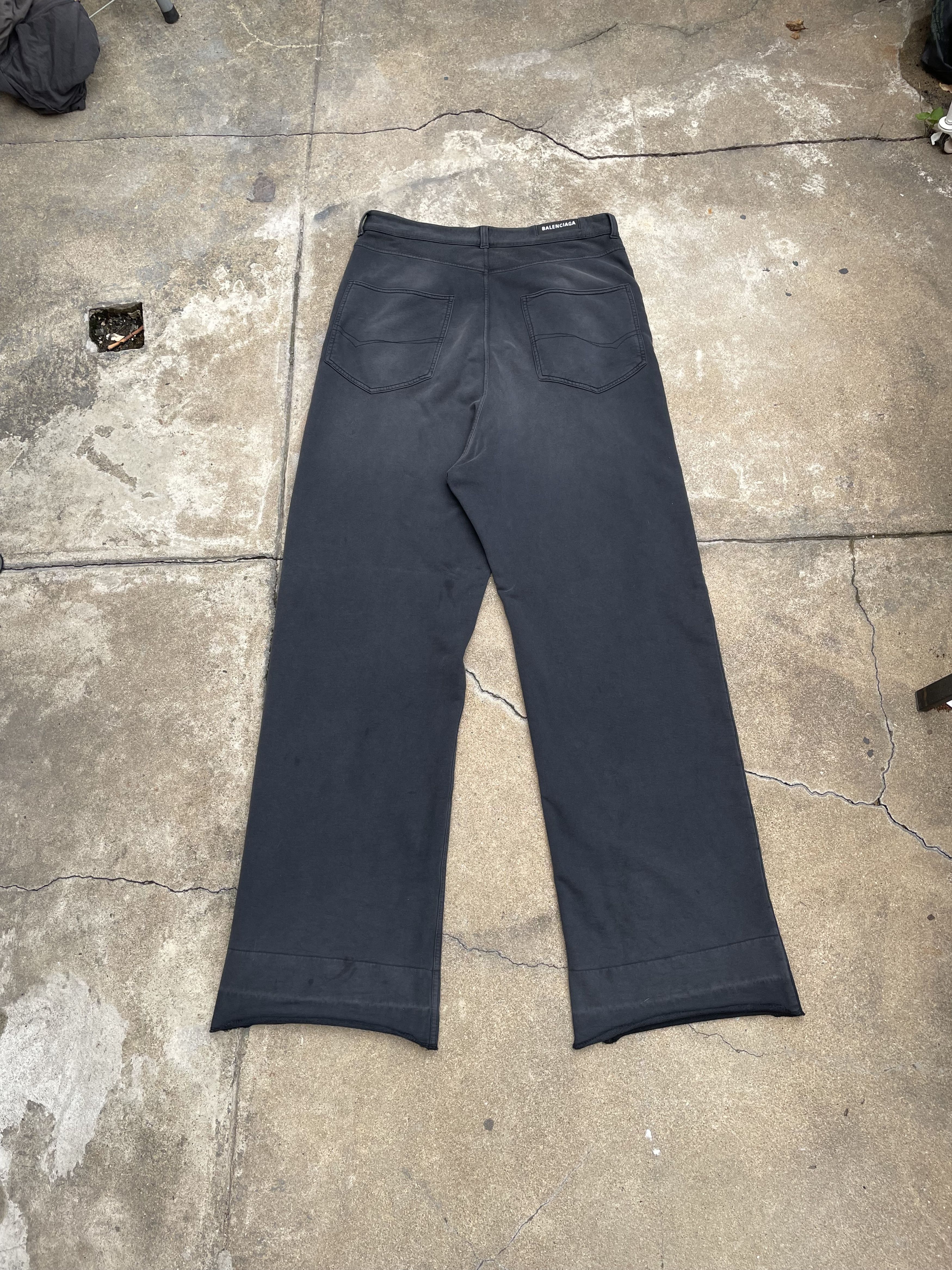 Balenciaga FW22 Trompe-l'œil Denim Print Sweatpants Size US 32 / EU 48 - 4 Thumbnail