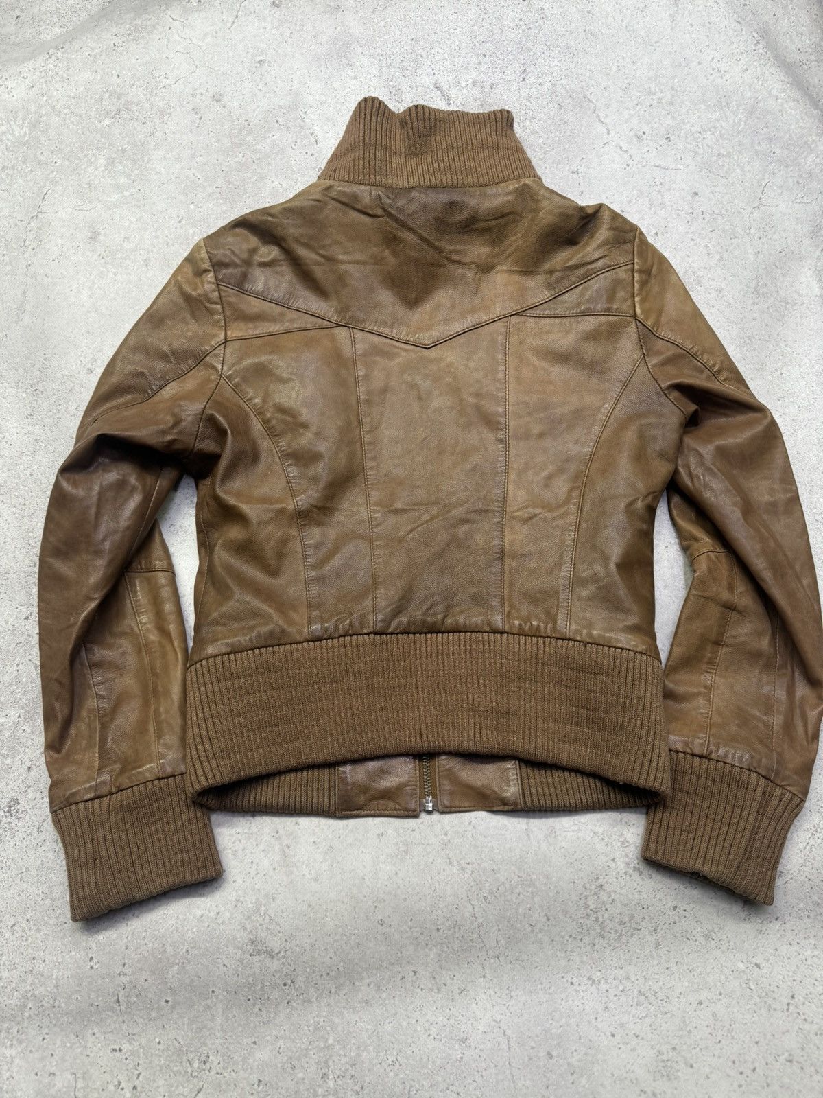 Issey Miyake Vintage 00s Soft Leather Bomber Jacket Size US S / EU 44-46 / 1 - 3 Thumbnail