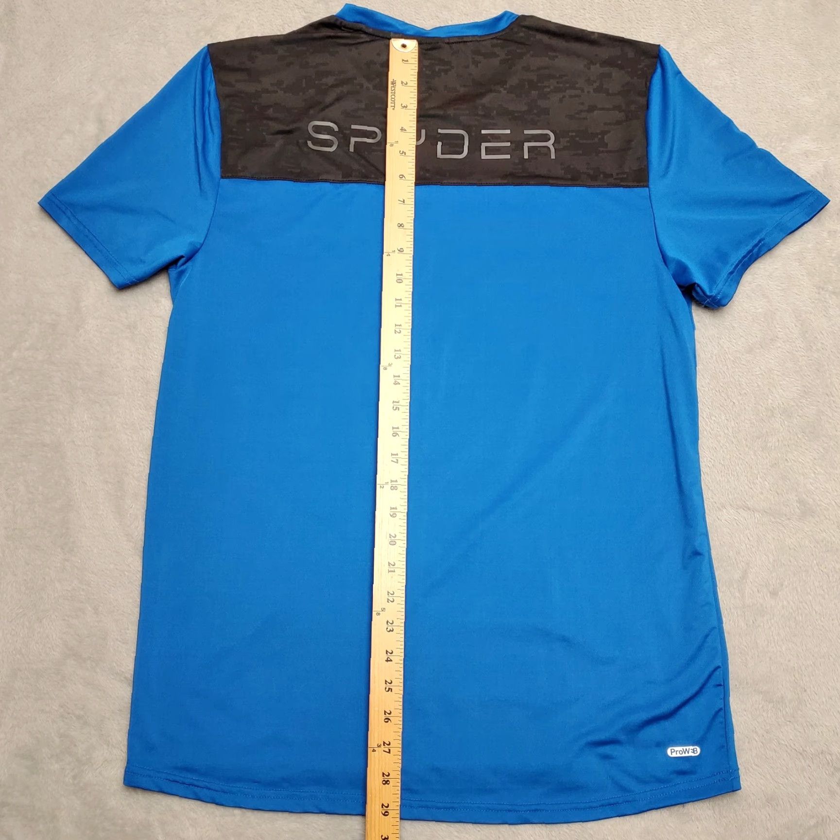 Spyder Spyder Shirt Mens Large Blue Active Short Sleeve Performance Stretch Crewneck T-Shirt Size US L / EU 52-54 / 3 - 6 Thumbnail