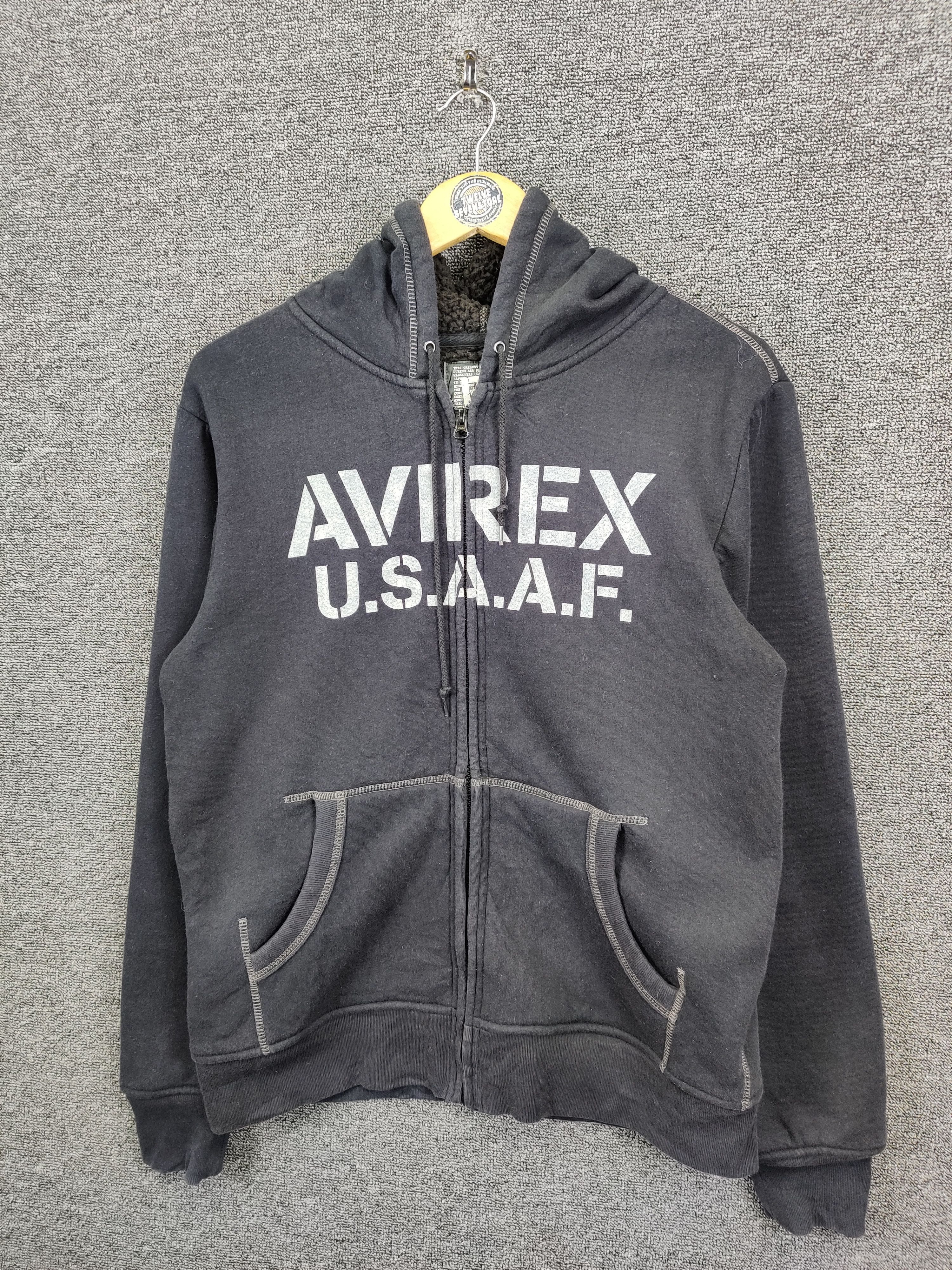Avirex Vintage Avirex USAAF Shearling Zipper Hoodie Size US L / EU 52-54 / 3 - 2 Thumbnail