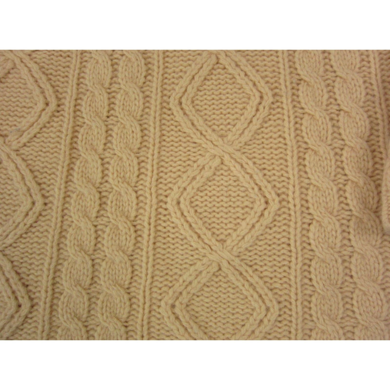 Charter Club VINTAGE Charter Club Sweater Women's Medium Gold Cable Knit Angora Wool Lambswool Pullover Turtleneck Knitted Cotton? Size M / US 6-8 / IT 42-44 - 3 Thumbnail