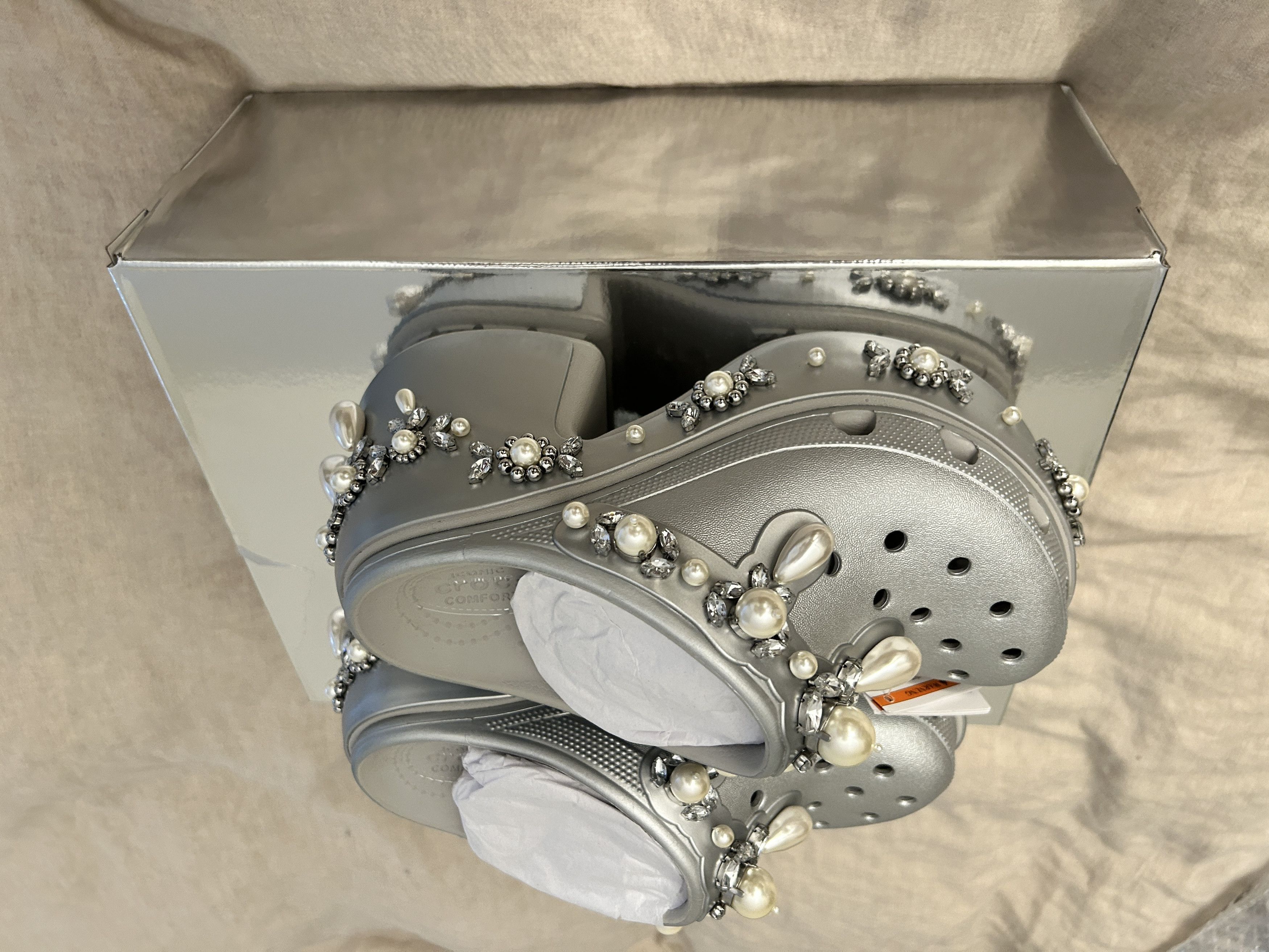 Crocs × Simone Rocha Crocs Siren Clog Simone Rocha Silver Size US 7 / IT 37 - 6 Thumbnail