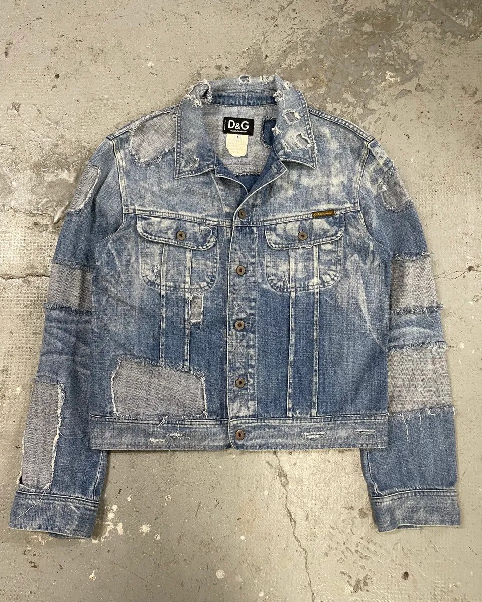 Dolce & Gabbana Dolce & Gabbana Destroyed Denim Jacket Size US M / EU 48-50 / 2 - 1 Thumbnail