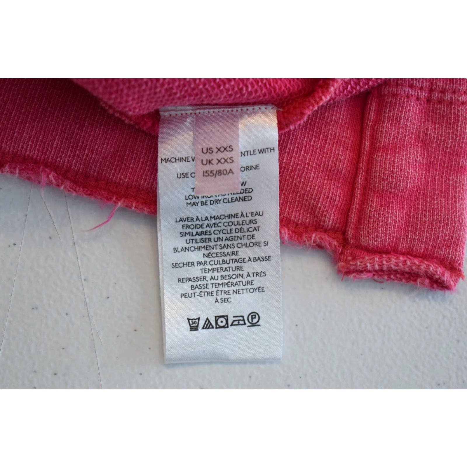 Vintage Pilcro Sweatshirt Long Sleeve Pink 2XS Womens Pullover Terry Cotton V-Neck Casual Pullover Sweatshirt Women Size XXS / US 00 / IT 34 - 7 Thumbnail