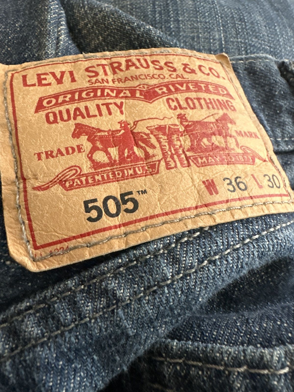 Levi's Levis 505 Jeans Red Tab 36x30 Size US 36 / EU 52 - 6 Thumbnail