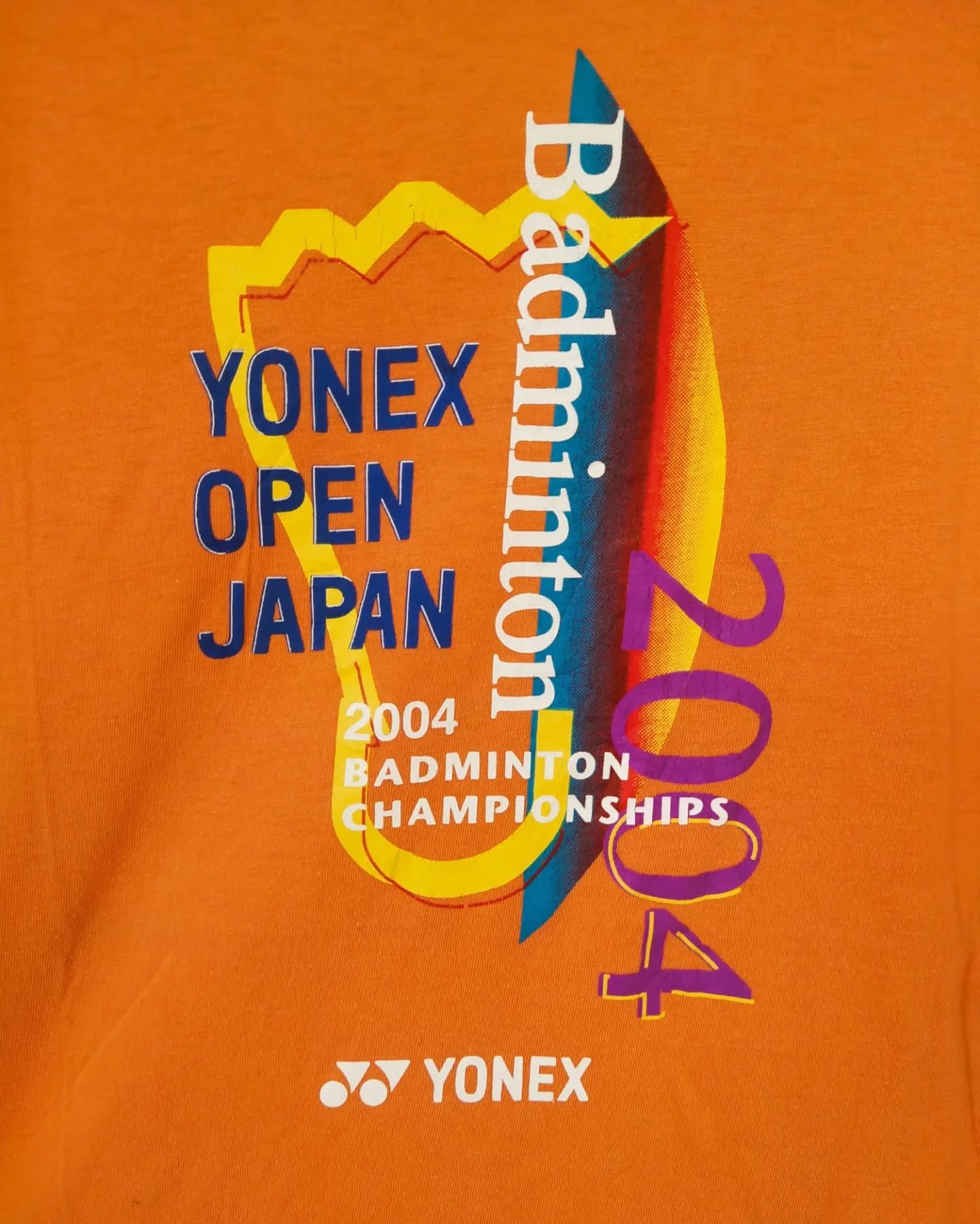 Vintage Vintage Yonex Open Japan 2004 Badminton Orange Tee Size US L / EU 52-54 / 3 - 2 Thumbnail