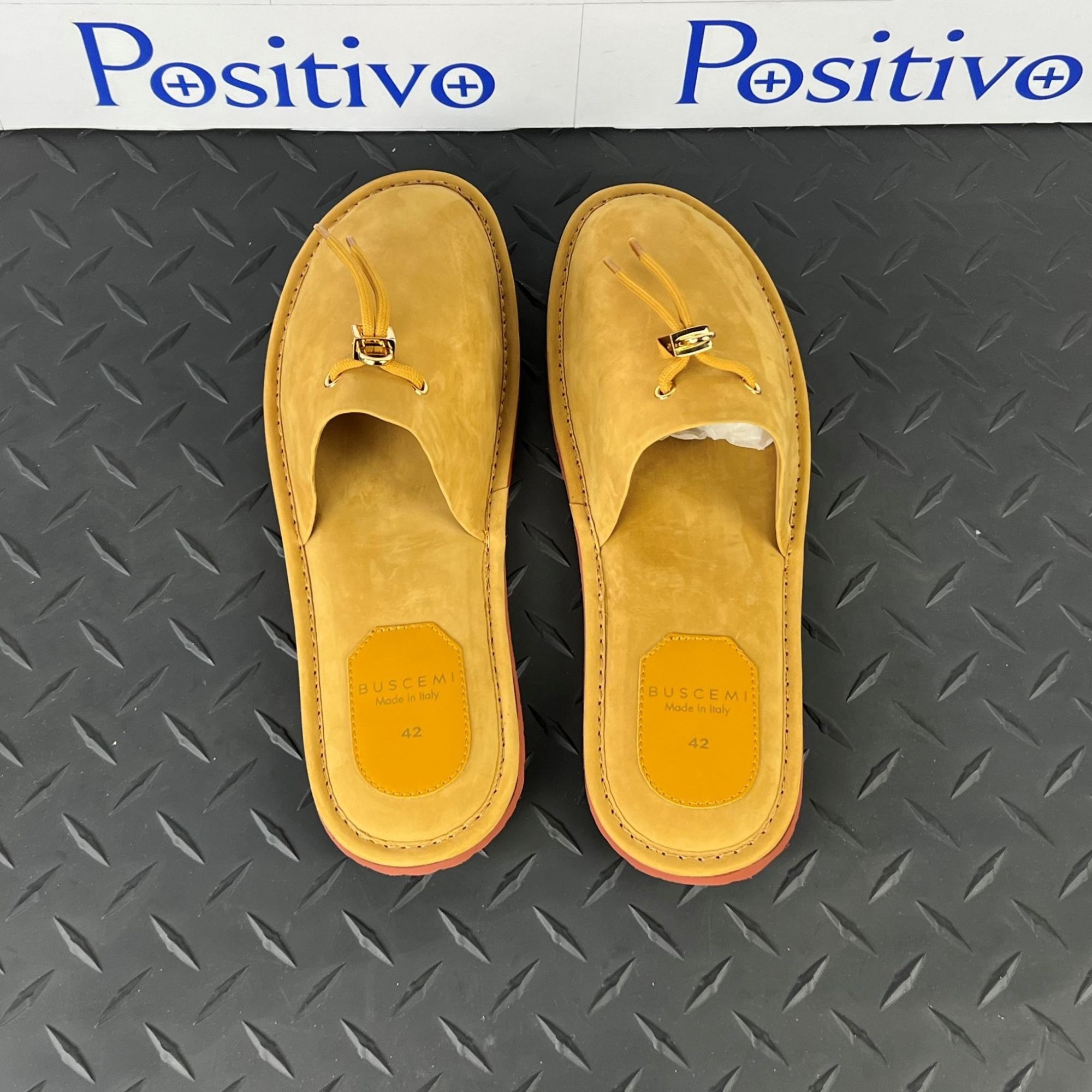 Buscemi Buscemi Greenwich Wheat Gum Suede Slippers US 9 SAMPLE Size US 9 / EU 42 - 4 Thumbnail