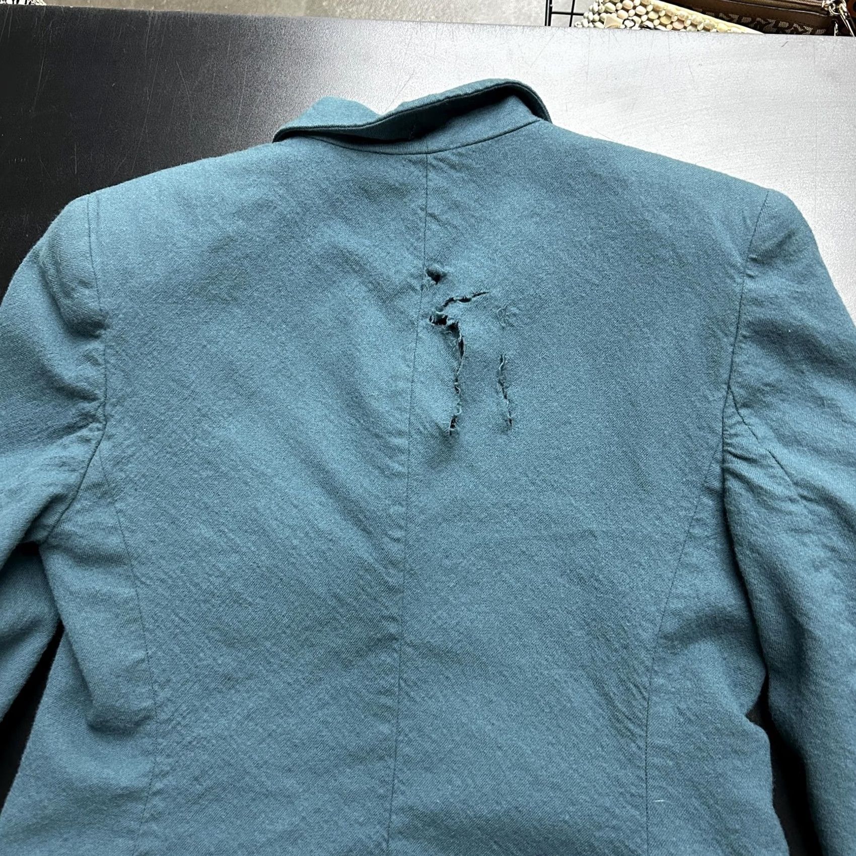 Jones New York VINTAGE Jones New York Blazer Womens 8 Teal 100% Wool Damaged US Made Blazer Woman Clothing Size M / US 6-8 / IT 42-44 - 6 Thumbnail