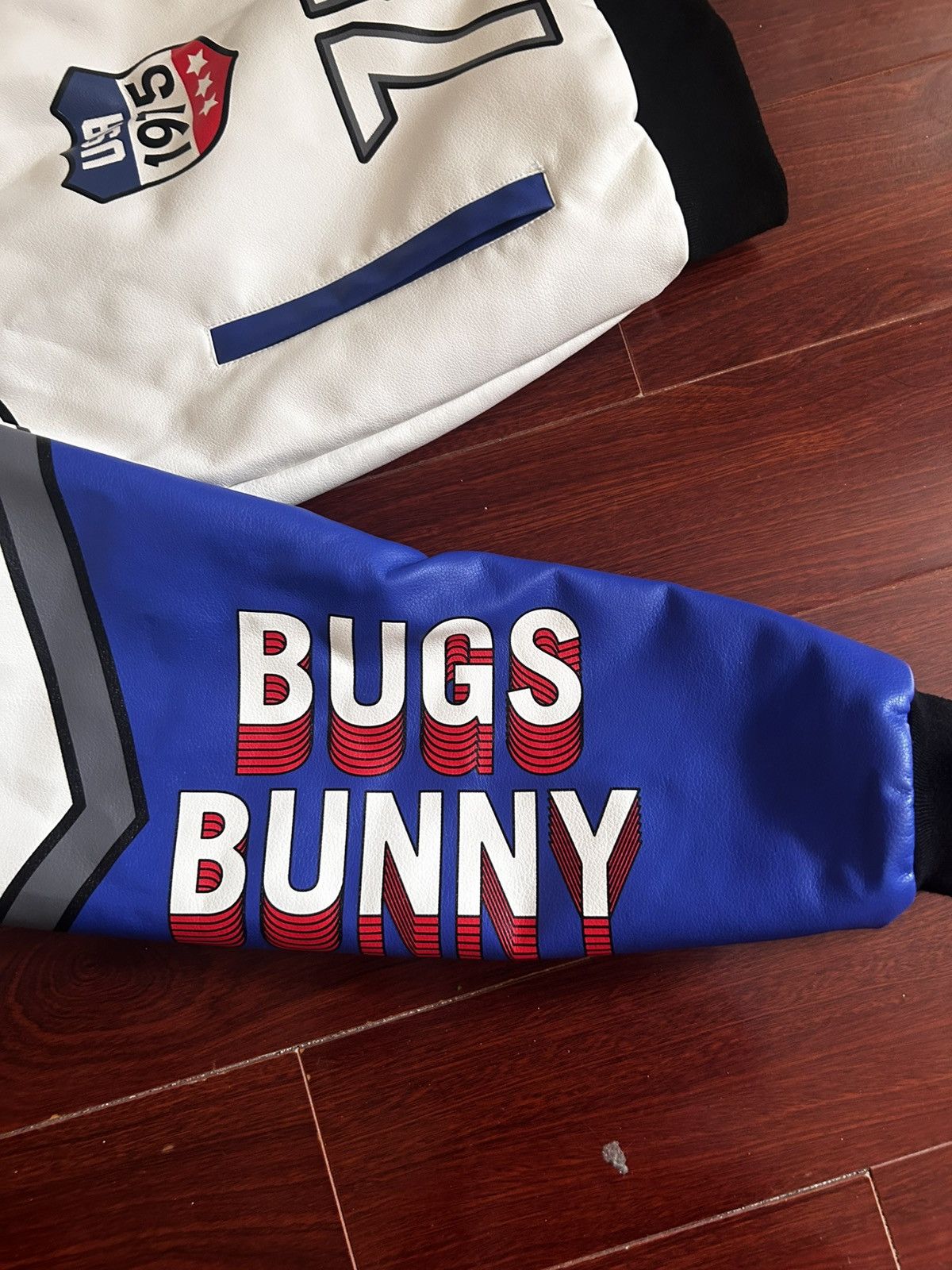 Members Only White and Blue Members Only bugs bunny racing jacket Size US L / EU 52-54 / 3 - 4 Thumbnail