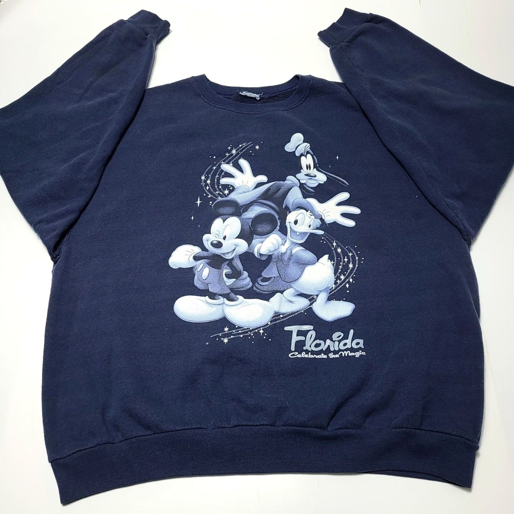 Disney VINTAGE Disney Characters Florida Crewneck Sweatshirt Navy Blue Women L Crew Neck Pullover Disney Size L / US 10 / IT 46 - 2 Thumbnail
