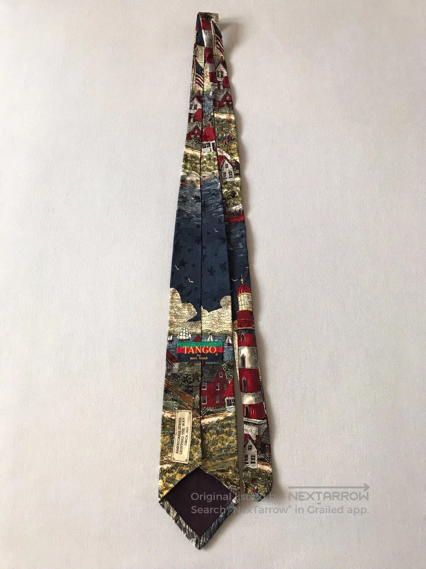 Vintage Vintage USA Silk Tango Oil Painting Tie. Size ONE SIZE - 4 Thumbnail
