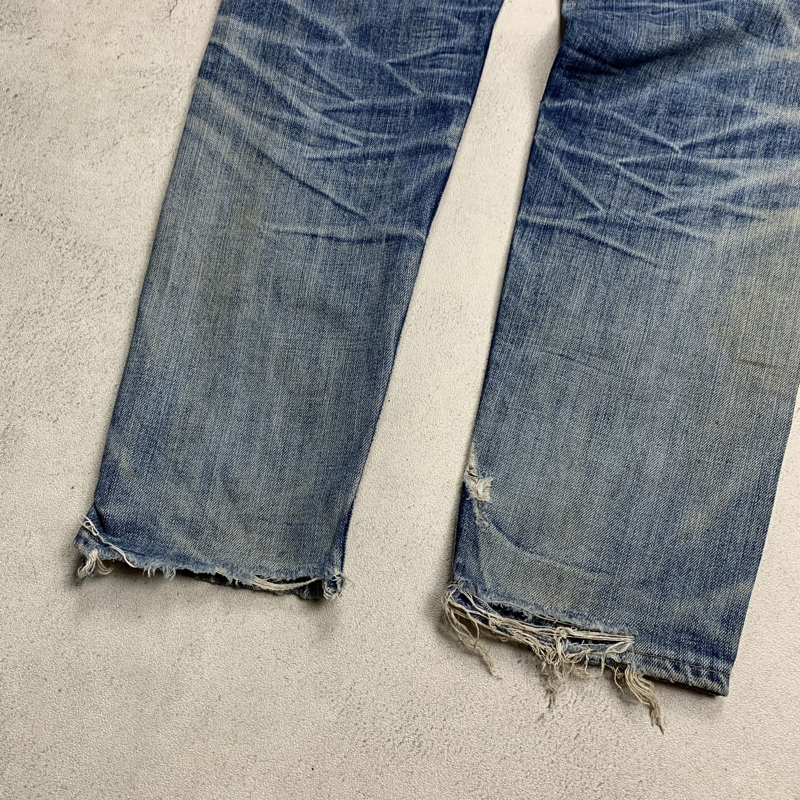 Levi's Vintage Levi's 501 Big E Selvedge Distressed Jeans Size US 27 - 9 Thumbnail