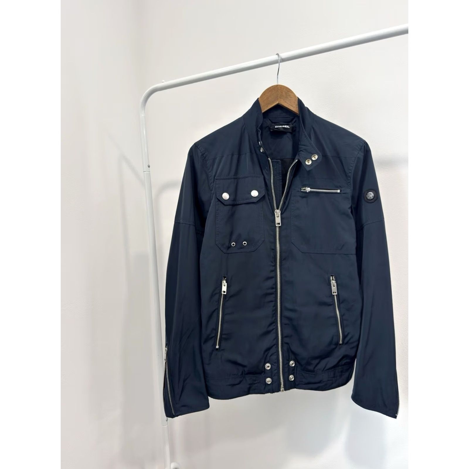 Diesel VINTAGE Diesel Jacket Nylon Blue Bomber Zip Shirt Mens S Diesel Vintage 80s 90s Biker Streetwear Size US S / EU 44-46 / 1 - 3 Thumbnail