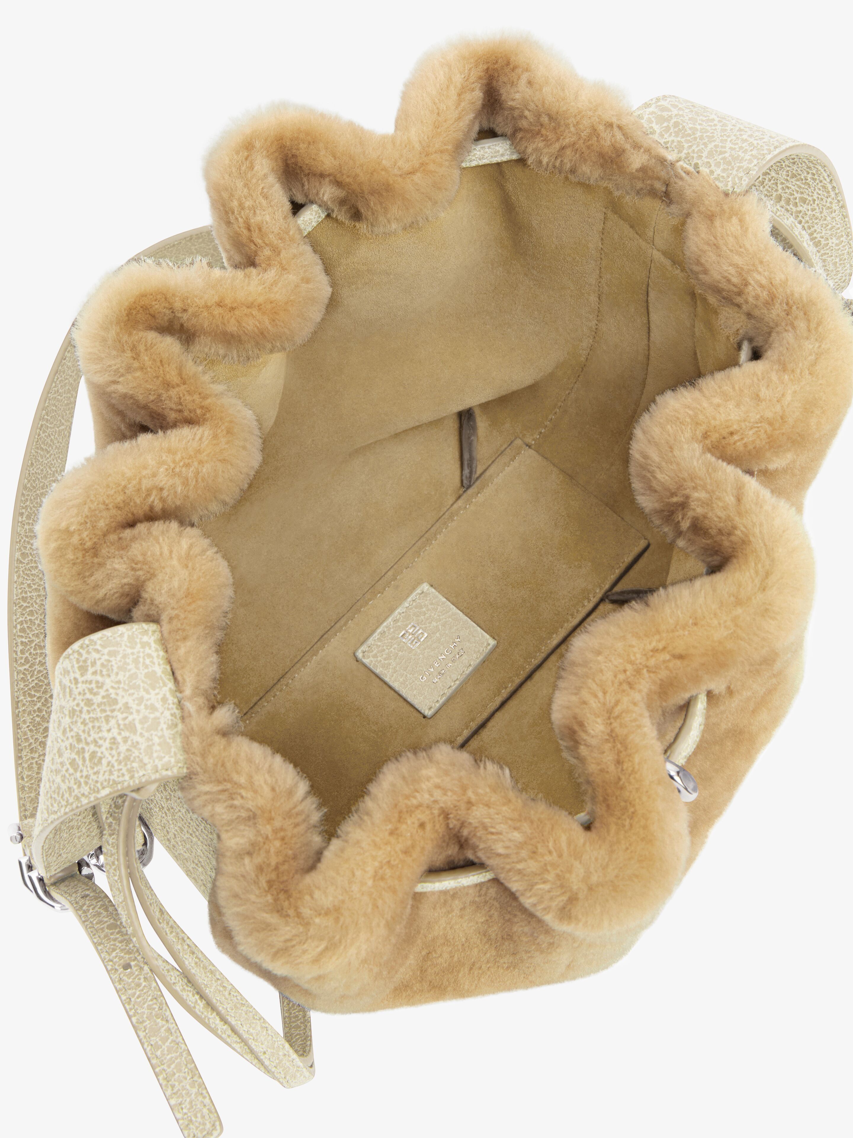 Givenchy o1w1db10925 Size: OS / Small Pumpkin Bag in Shearling Beige Size ONE SIZE - 5 Thumbnail