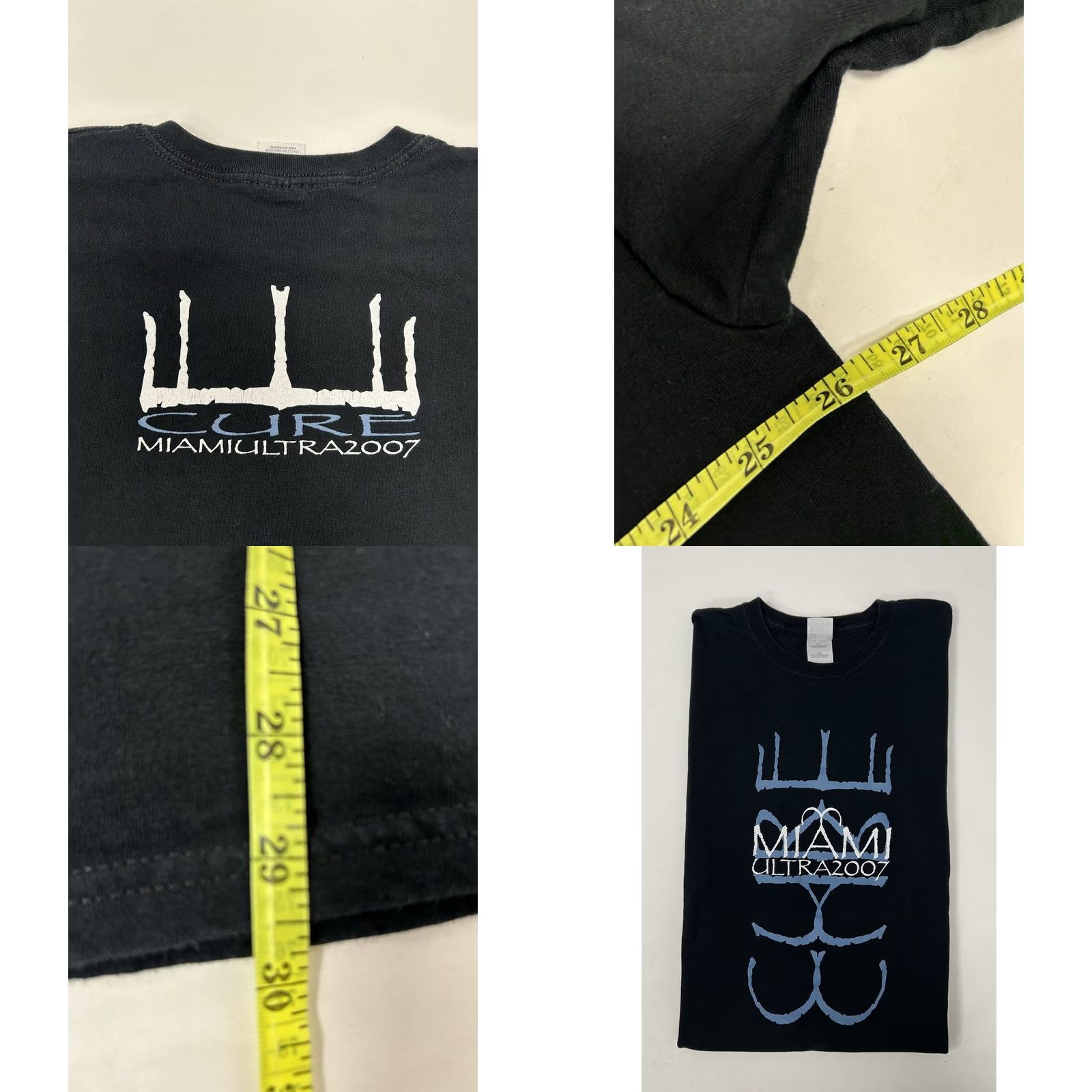 Gildan VINTAGE The Cure Miami Ultra 2007 Band Festival Music Shirt 2XL Black Size US XXL / EU 58 / 5 - 8 Thumbnail