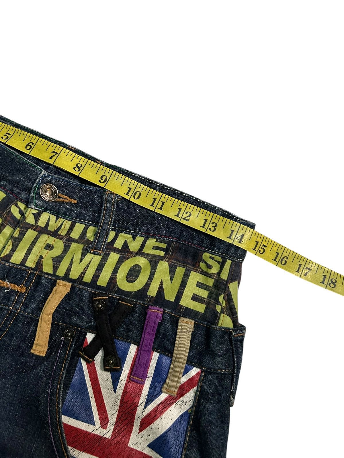 Japanese Brand × Kapital × Vintage Sirmione Double Waist Japanese Punk bondage Denim Jeans Size US 29 - 16 Thumbnail