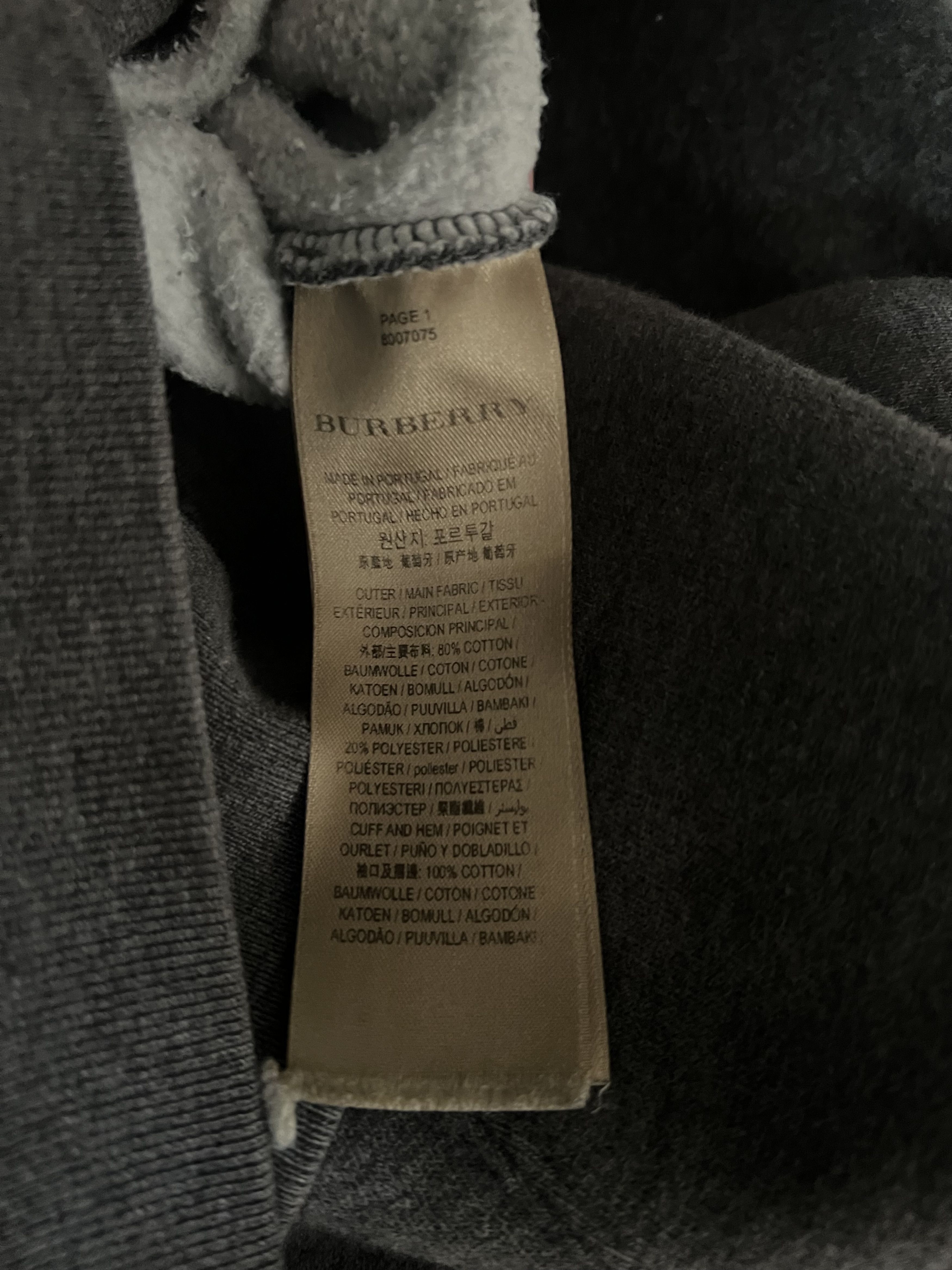 Burberry Burberry Logo Embroidered Mélange Fleece Back Cotton Size US XS / EU 42 / 0 - 7 Thumbnail