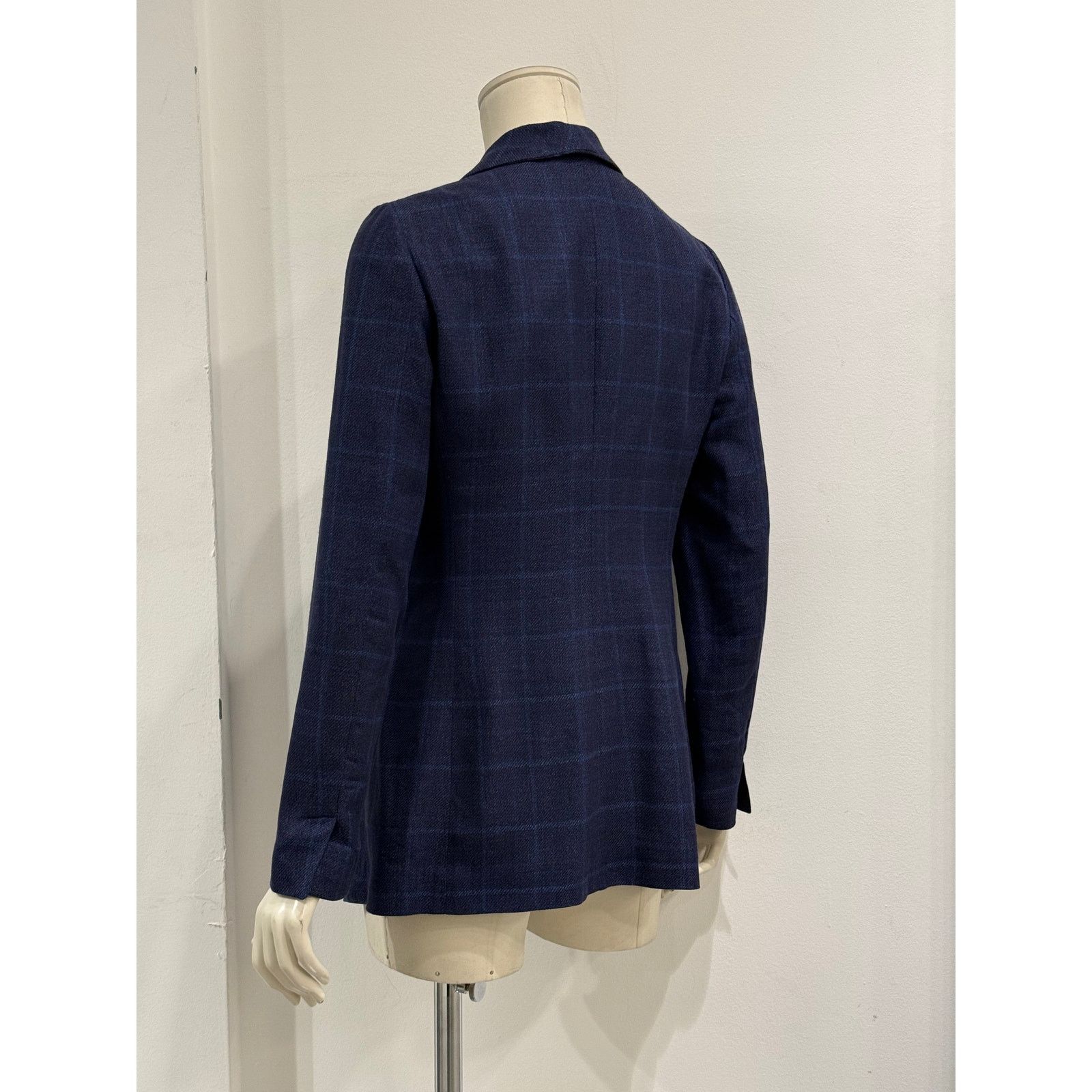 Brunello Cucinelli 2000s Brunello Cucinelli double layer V-shape tartan blazer Size 40R - 7 Thumbnail