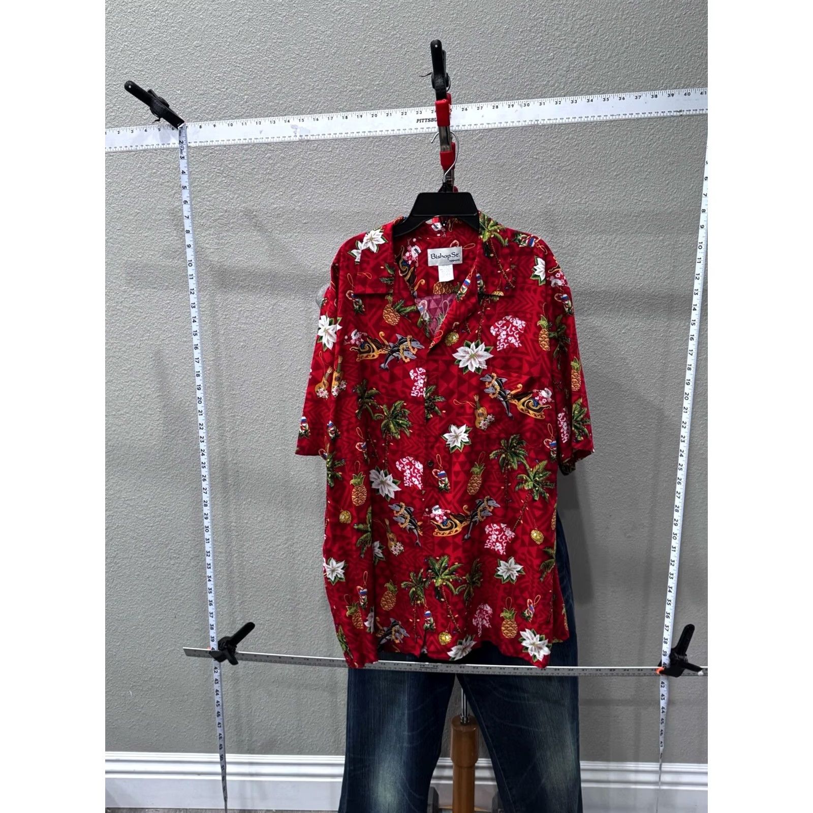 Vintage Bishop Street Hawaiian Santa Claus Christmas BUTTON UP SHIRT Large L Mens Size US L / EU 52-54 / 3 - 3 Thumbnail