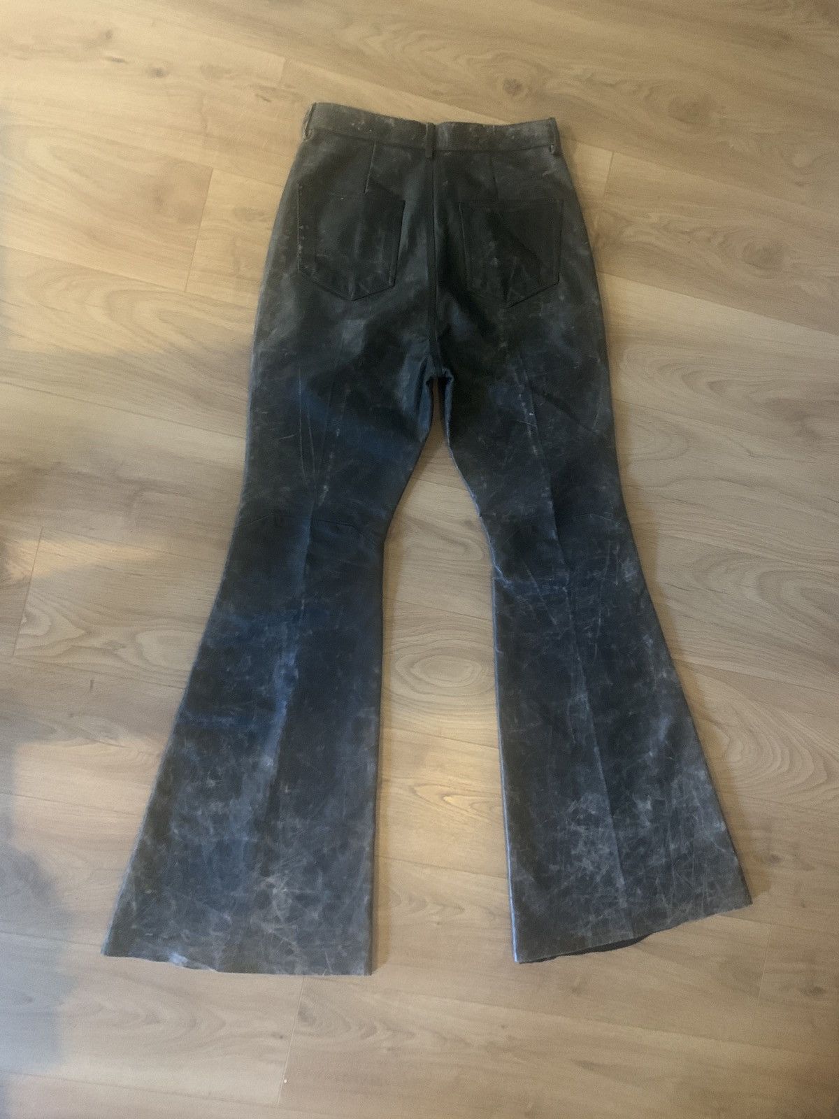 Rick Owens Rick Owens Bolan Bootcut Leather Pants Size US 30 / EU 46 - 2 Thumbnail