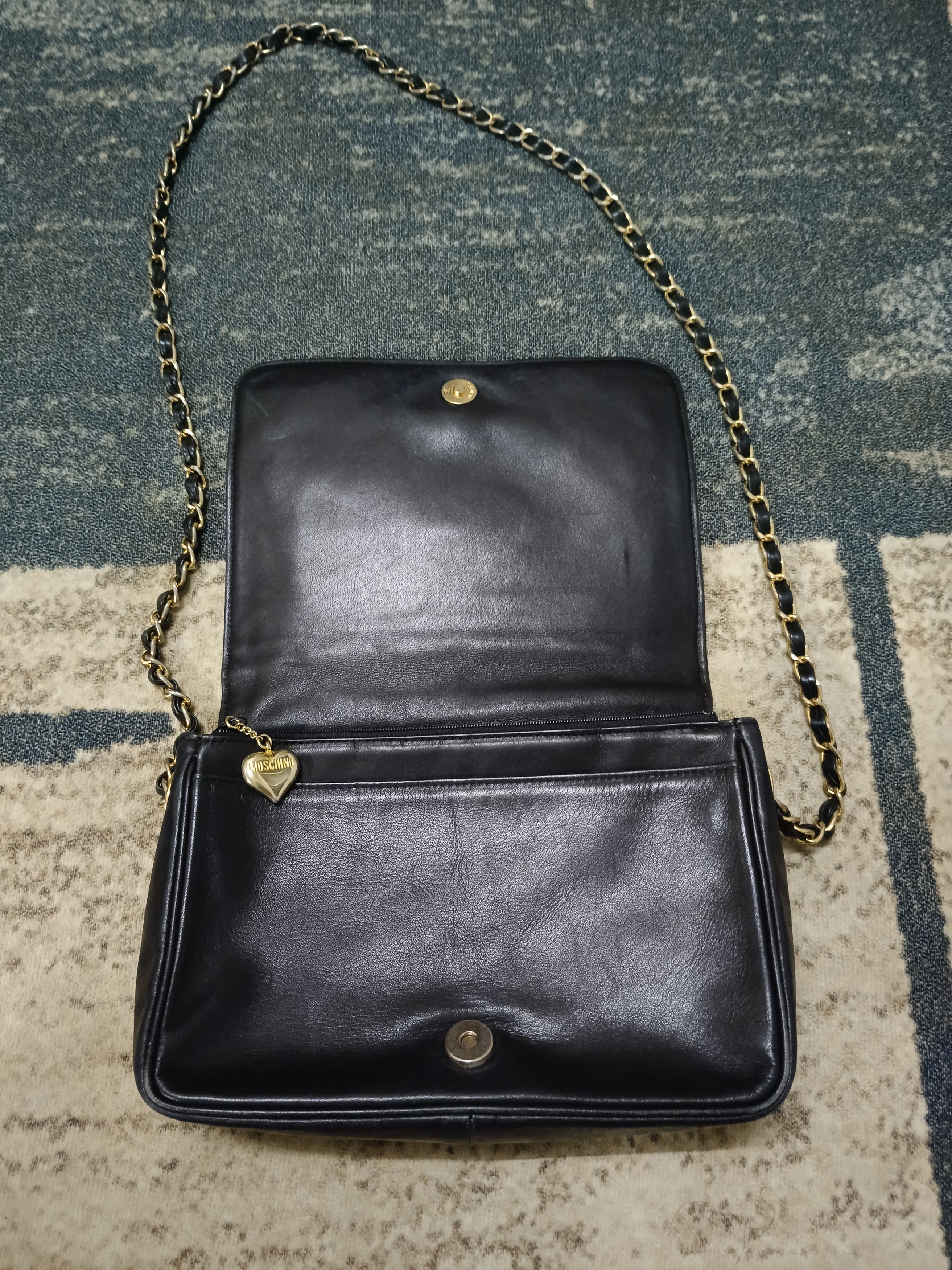 Leather × Moschino OG🔥GRAIL MOSCHINO SOFT LEATHER Size ONE SIZE - 3 Thumbnail