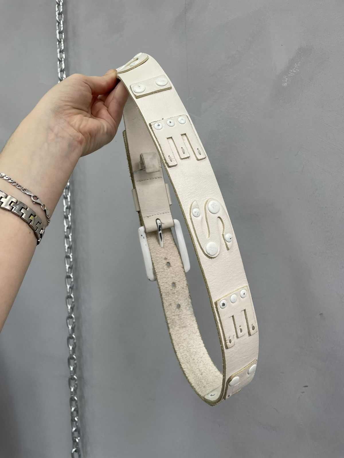 Diesel leather belt diesel big logo Japanese Style Punk Streetwear Size ONE SIZE - 8 Thumbnail