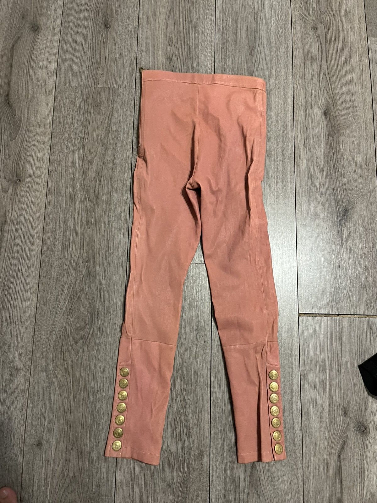 Balmain × Pierre Balmain × Vintage Extra Rare Vintage Pierre Balmain Leather Leggings Size 24" / US 00 / IT 34 - 6 Thumbnail