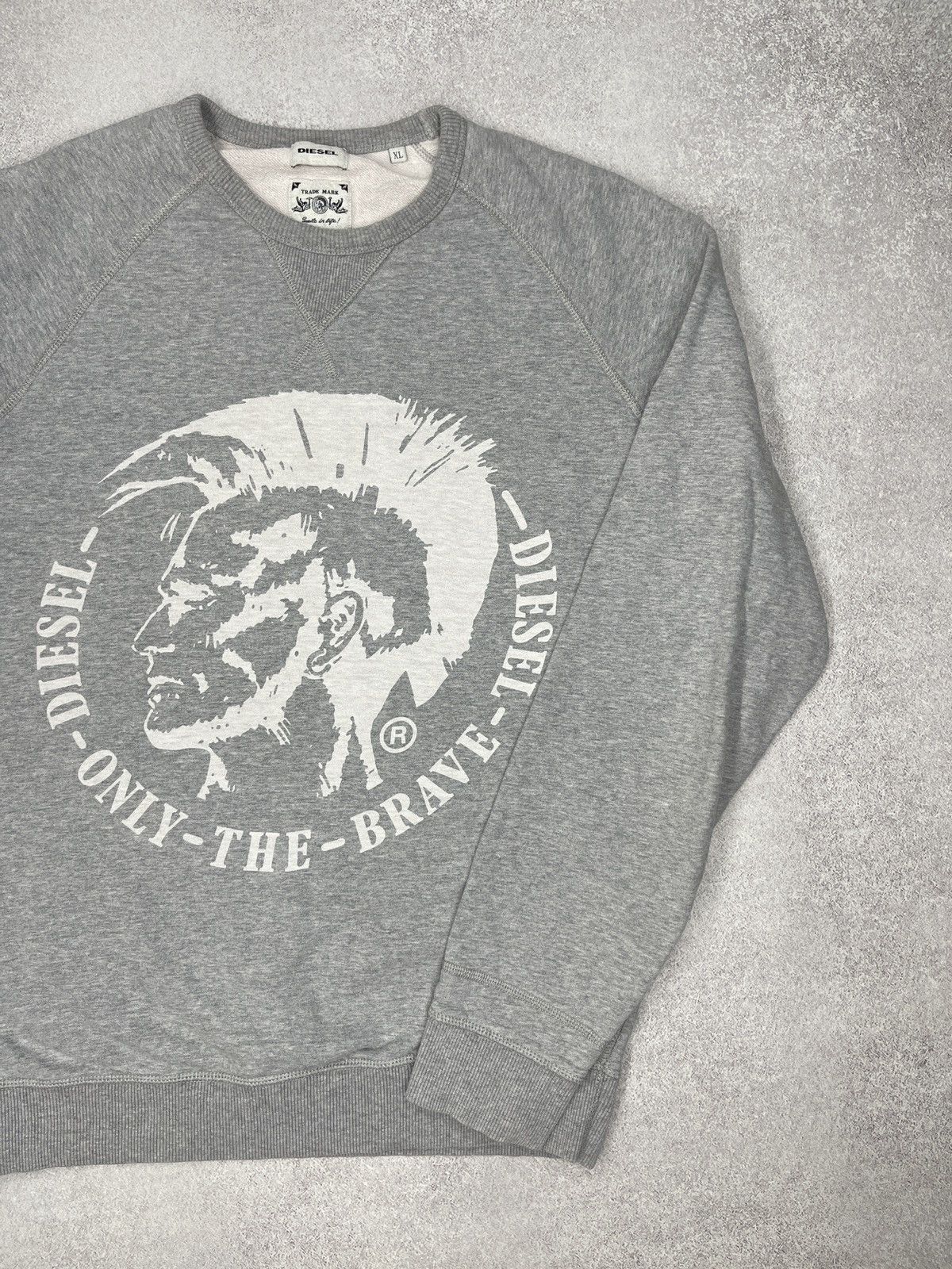 Diesel Vintage Diesel Trade Mark Big Logo Sweatshirt Grey Y2K Size US XL / EU 56 / 4 - 3 Thumbnail